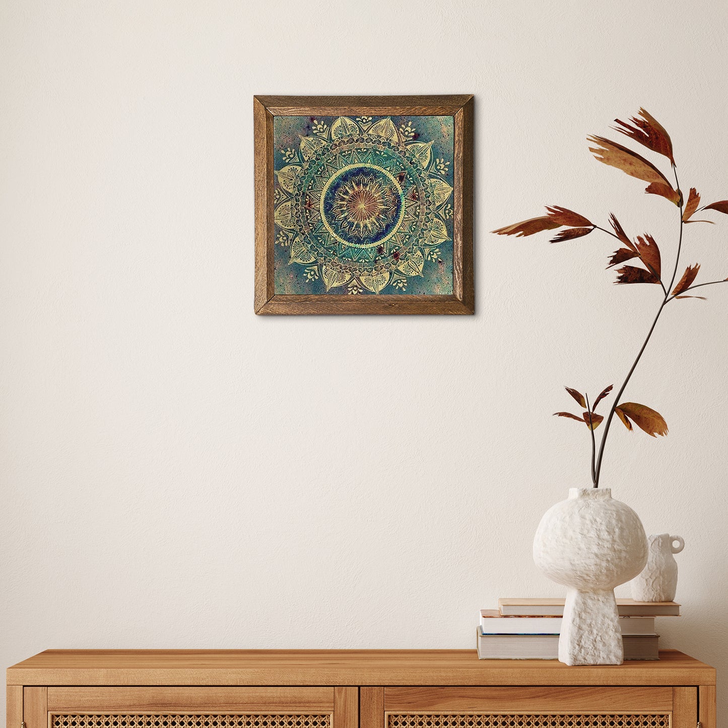 Mandala Green Natural Stone Wall Art - Mandala | Artistry Home