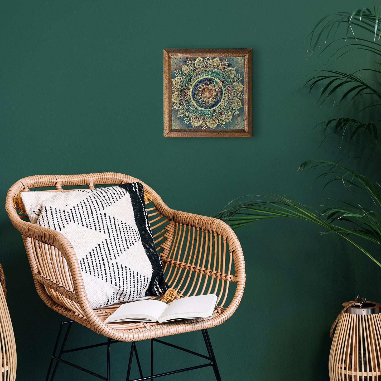 Mandala Green Natural Stone Wall Art - Mandalastone | Artistry Home
