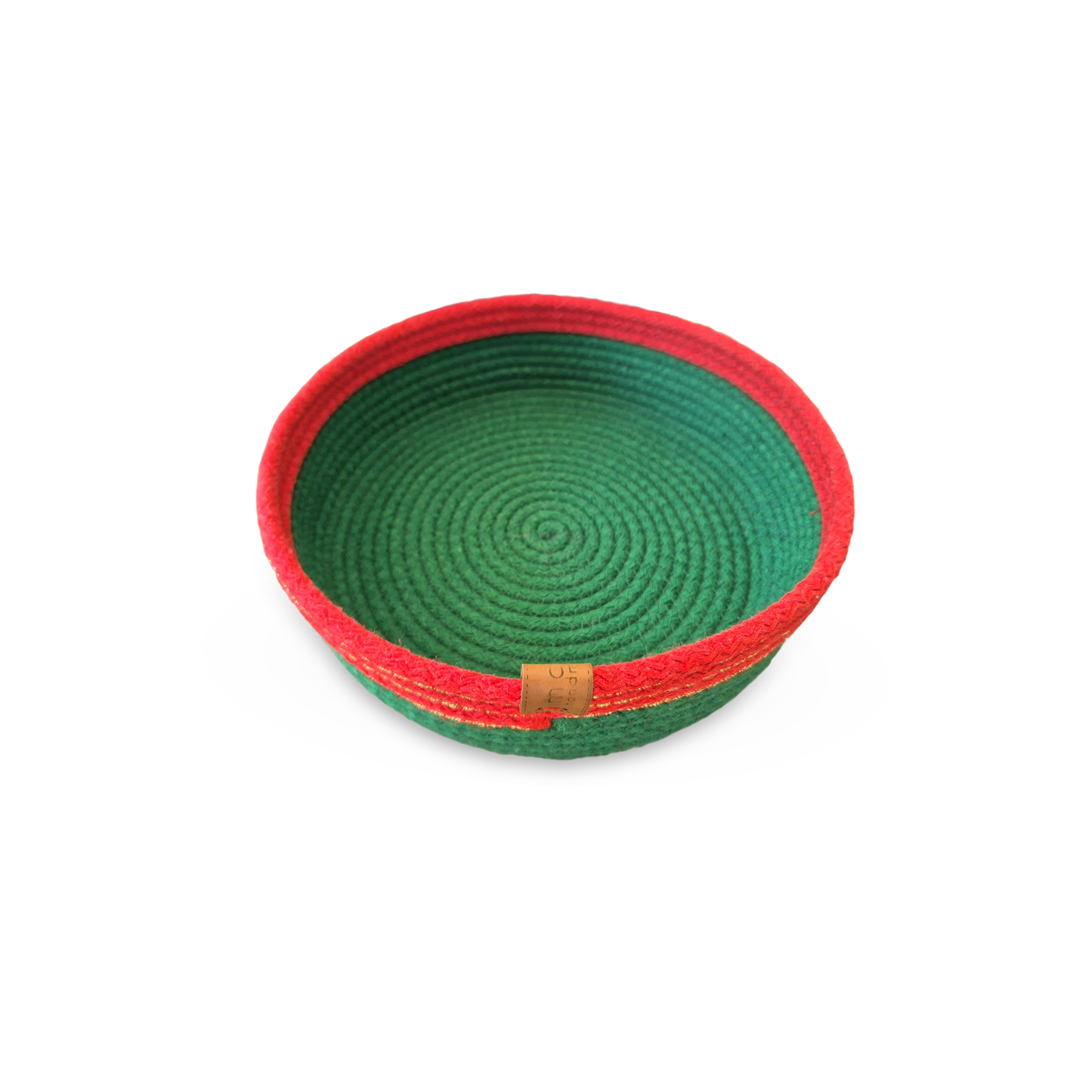 Red Green Cotton Rope Basket