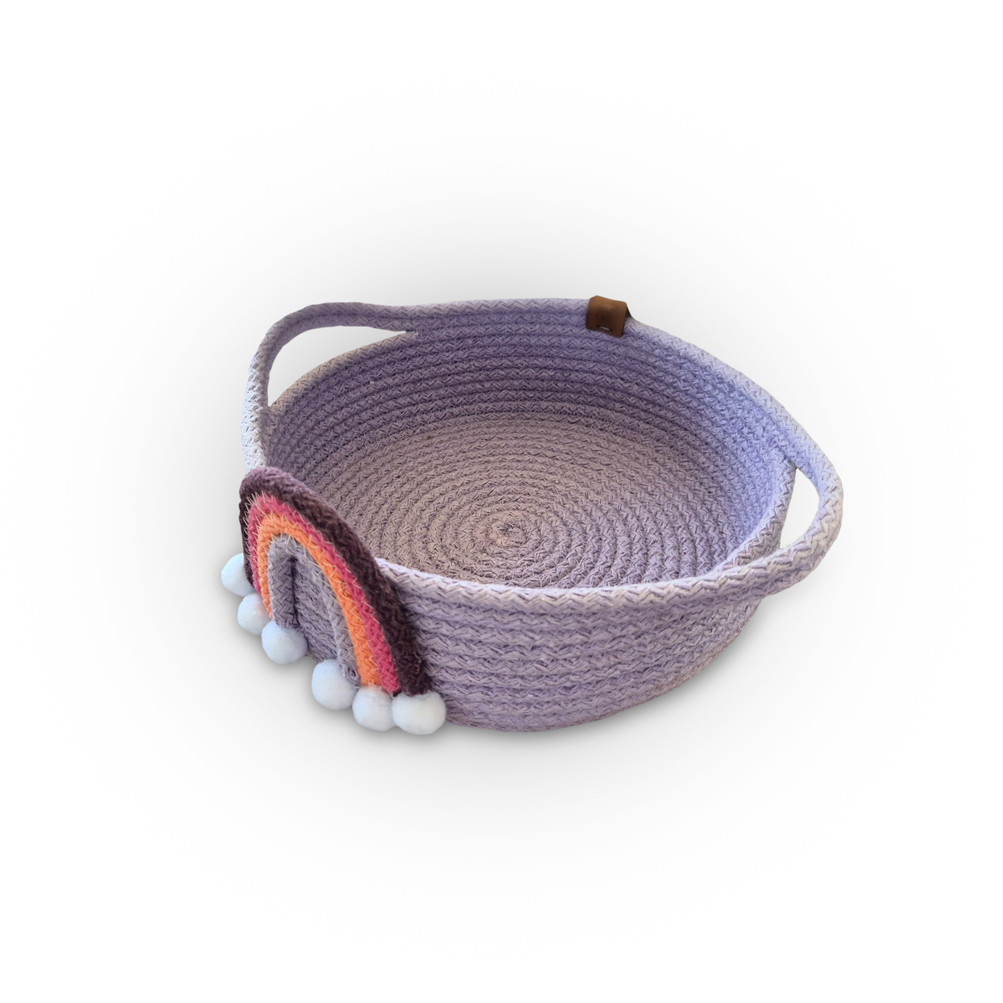 Rainbow Purple Cotton Rope Basket