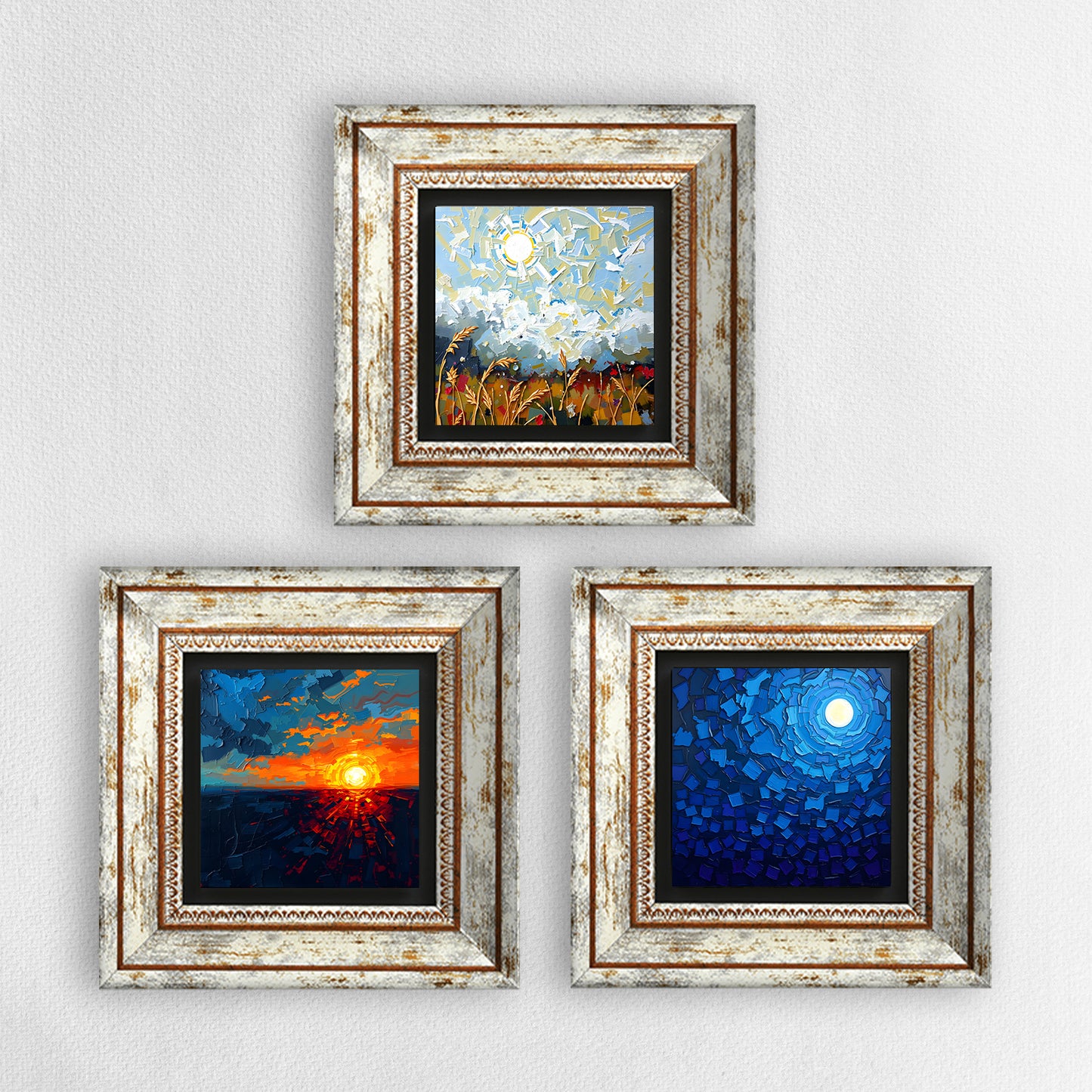 Colors Of The Day 2 Vintage Stone Wall Art | Artistry Home