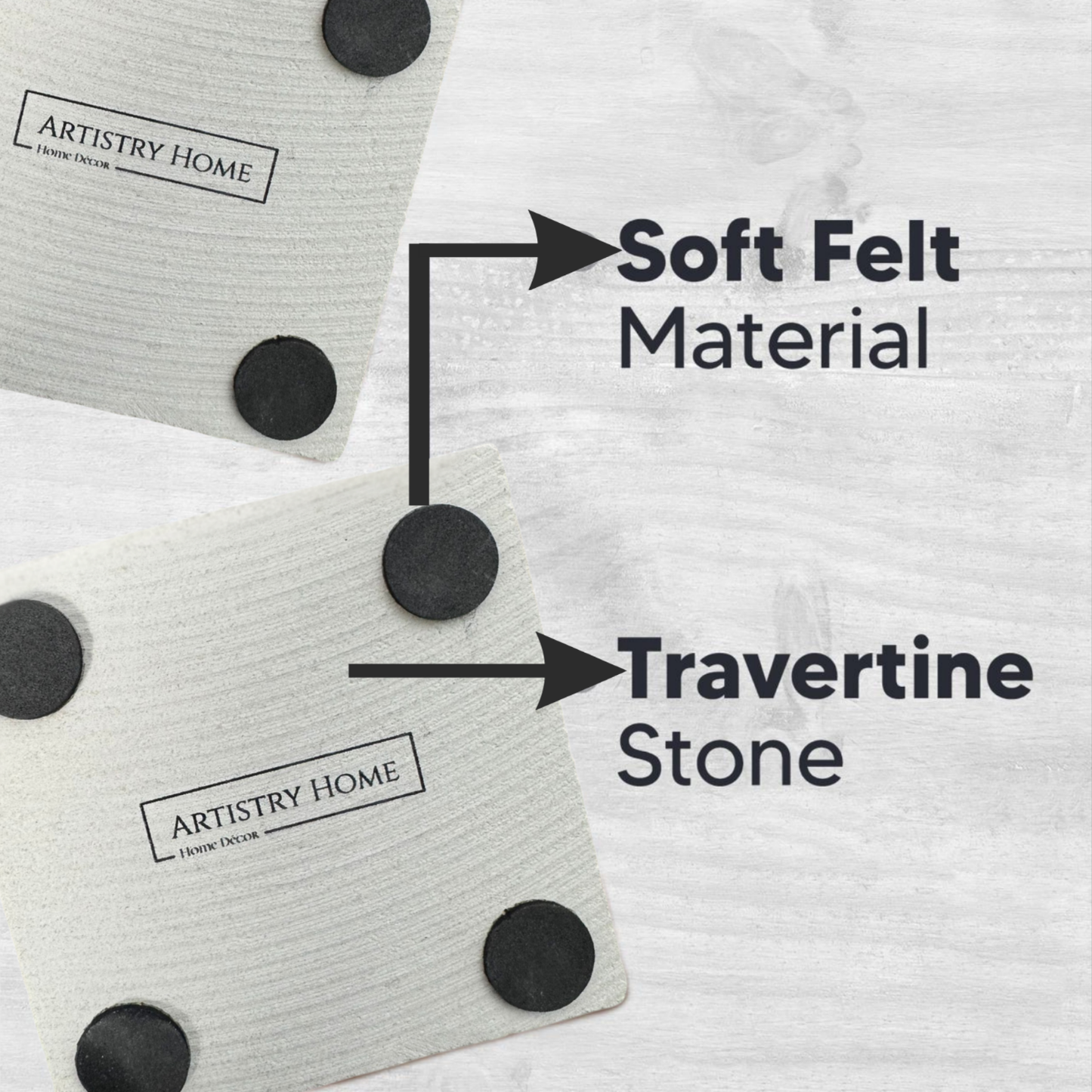 Gustav Klimt Stone Coaster Set