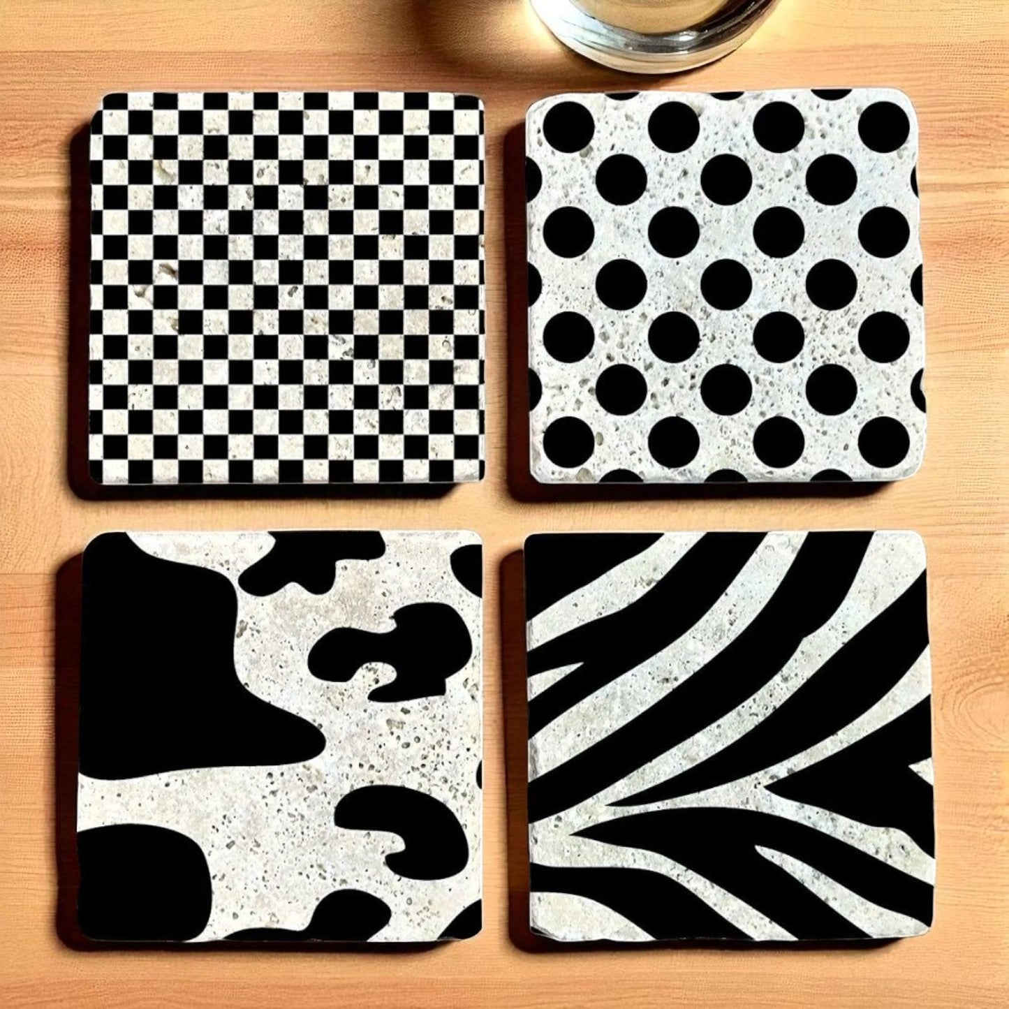 Set of 4 Monochrome Pop Coaster