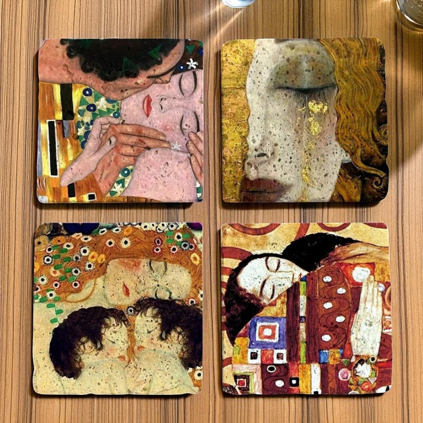 Set of 4 Gustav Klimt Coaster