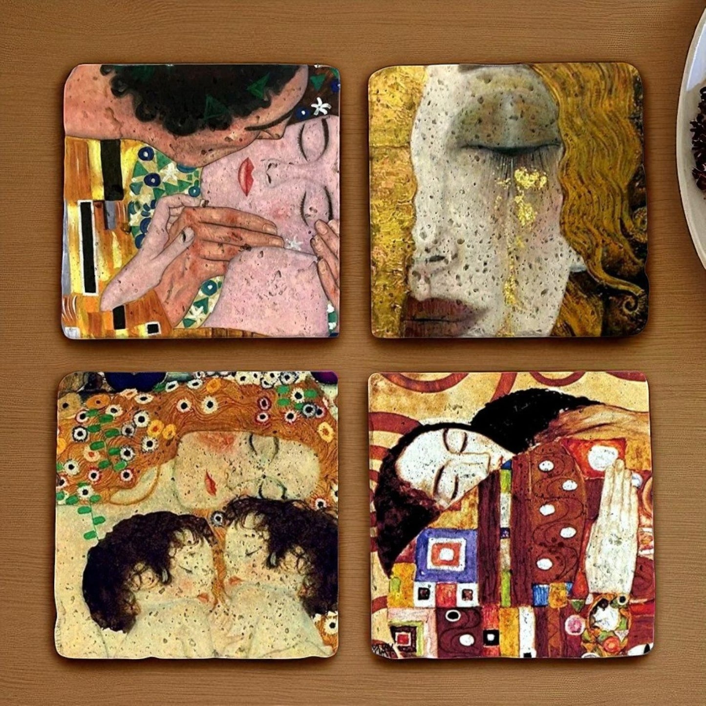 Set of 4 Gustav Klimt Coaster