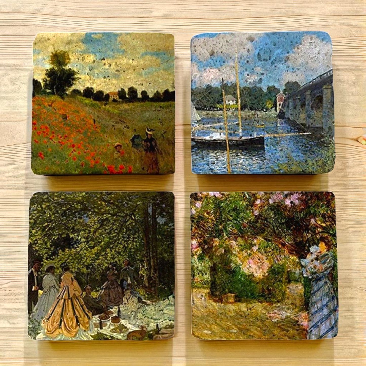 Set of 4 Monet Garden Coaster