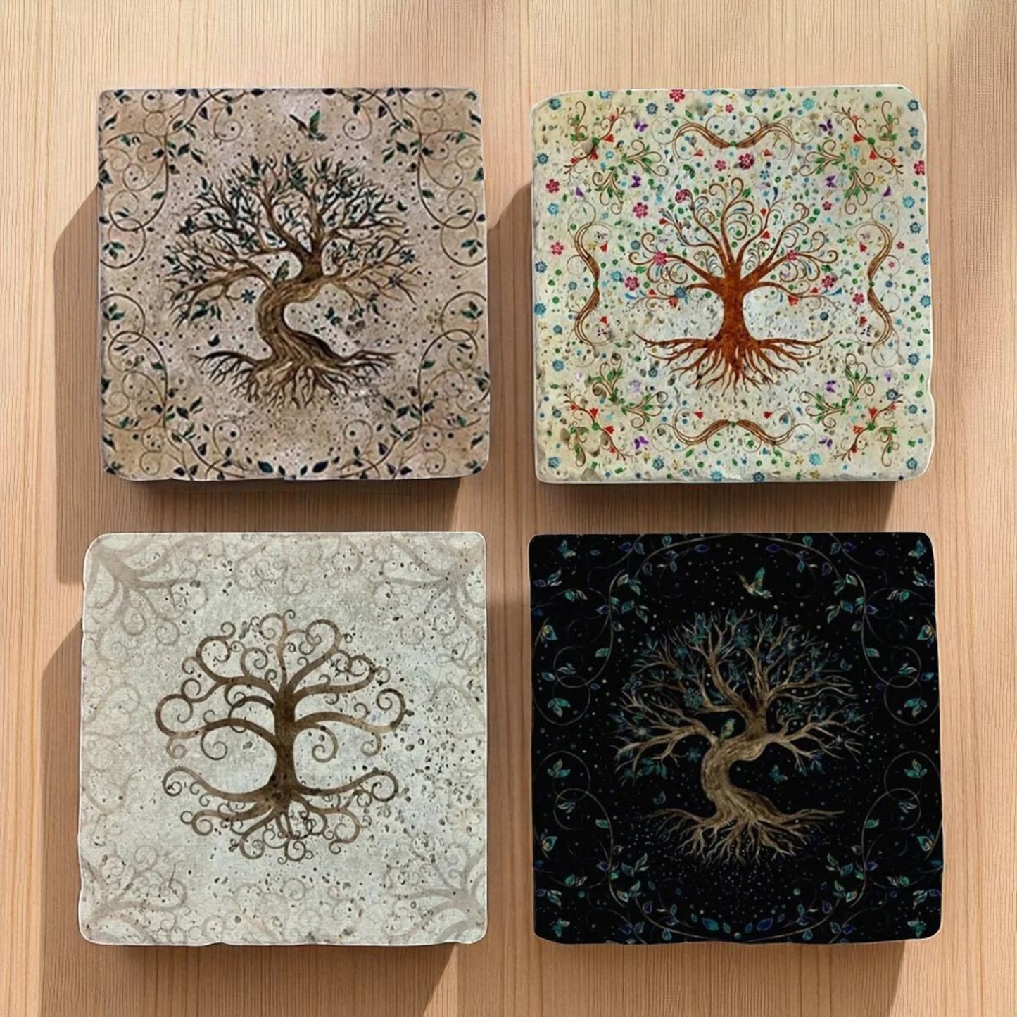 Set of 4 Sacred Roots Coaster