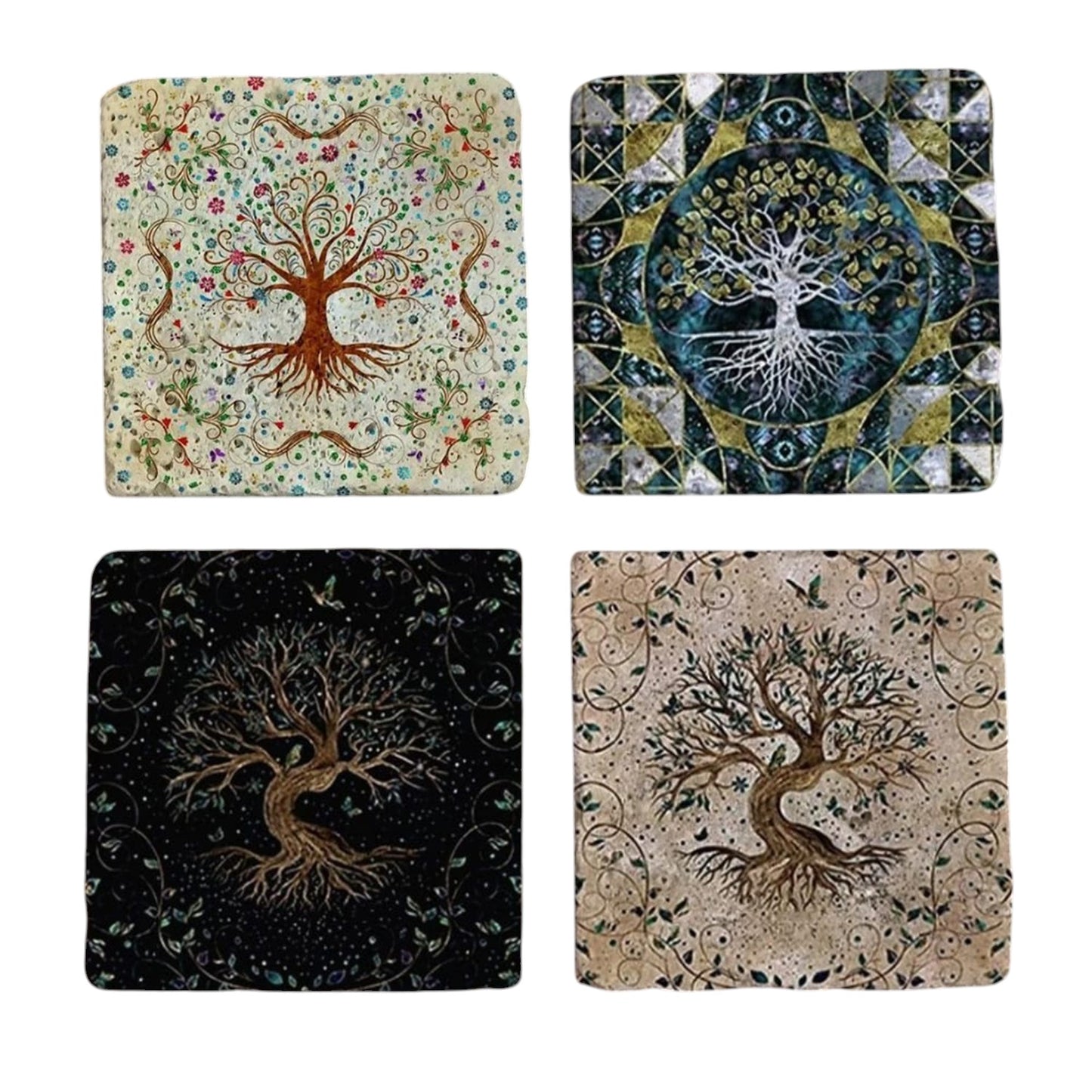 Set of 4 Celestial Tree Coaster
