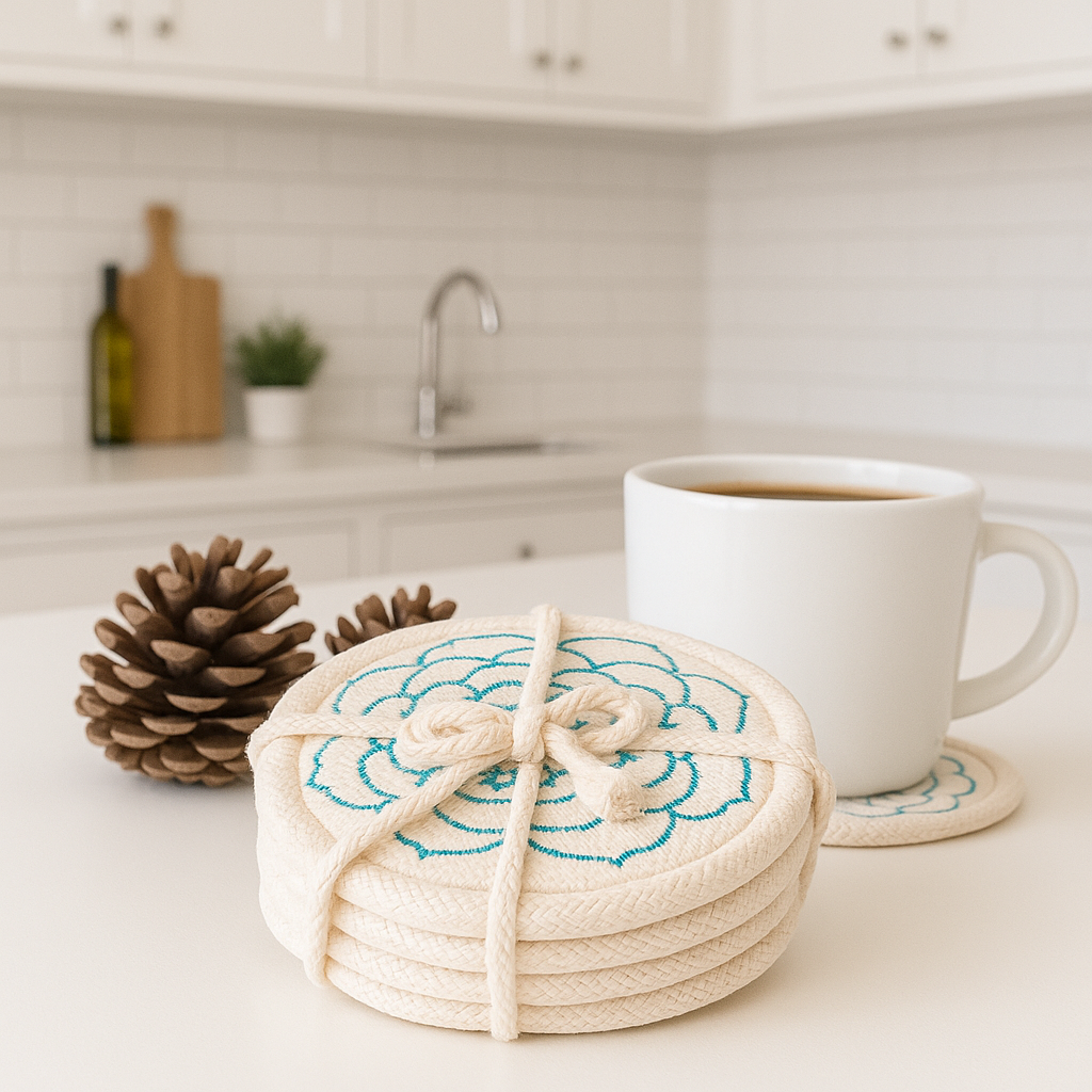 Floral Rope Coaster Set