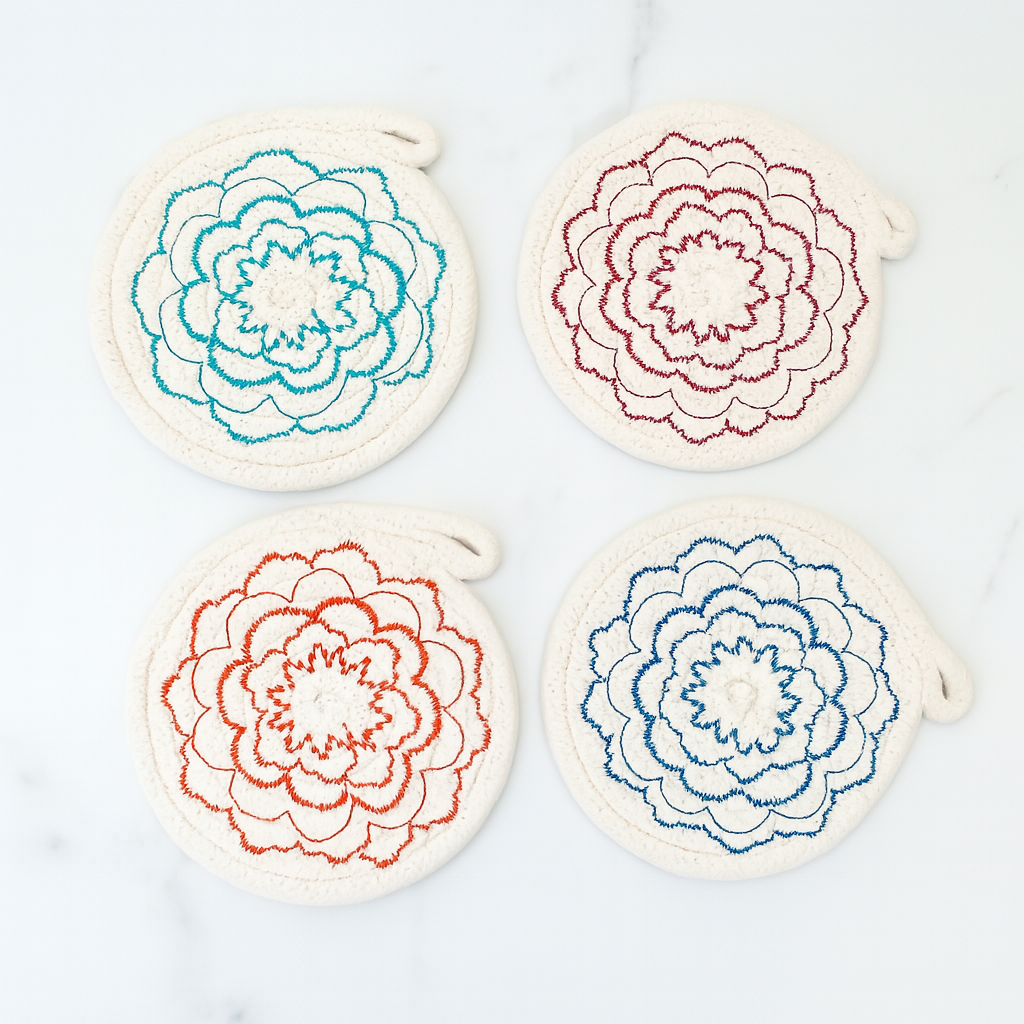 Floral Rope Coaster Set