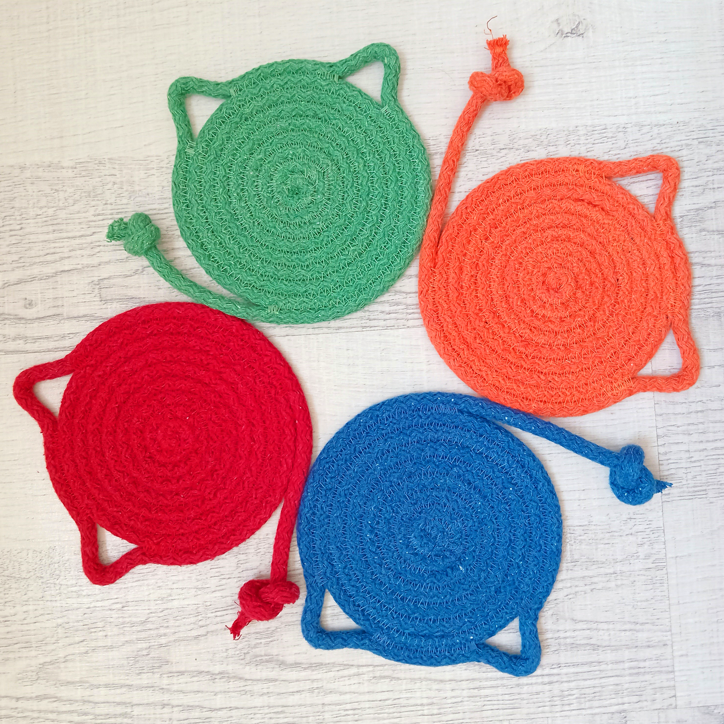 Cat Ear Rope Coaster Set
