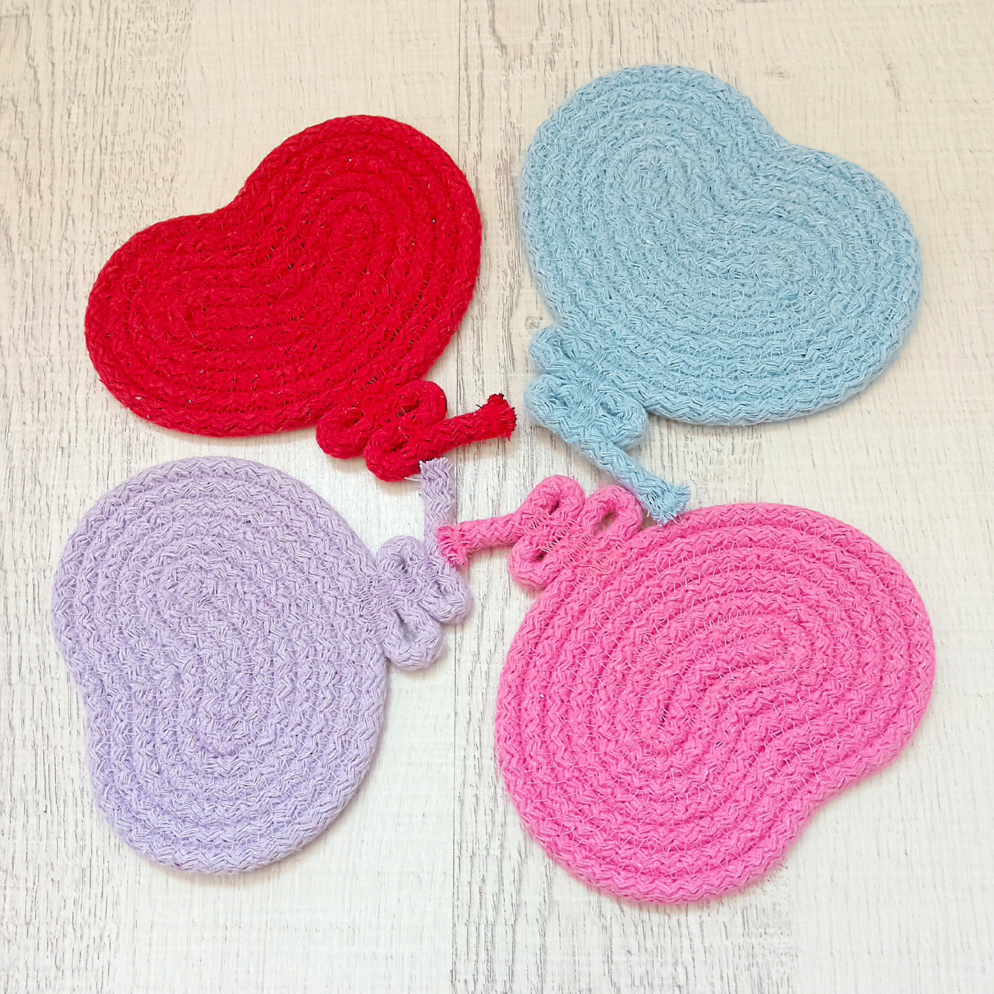 Heart Balloon Rope Coaster Set