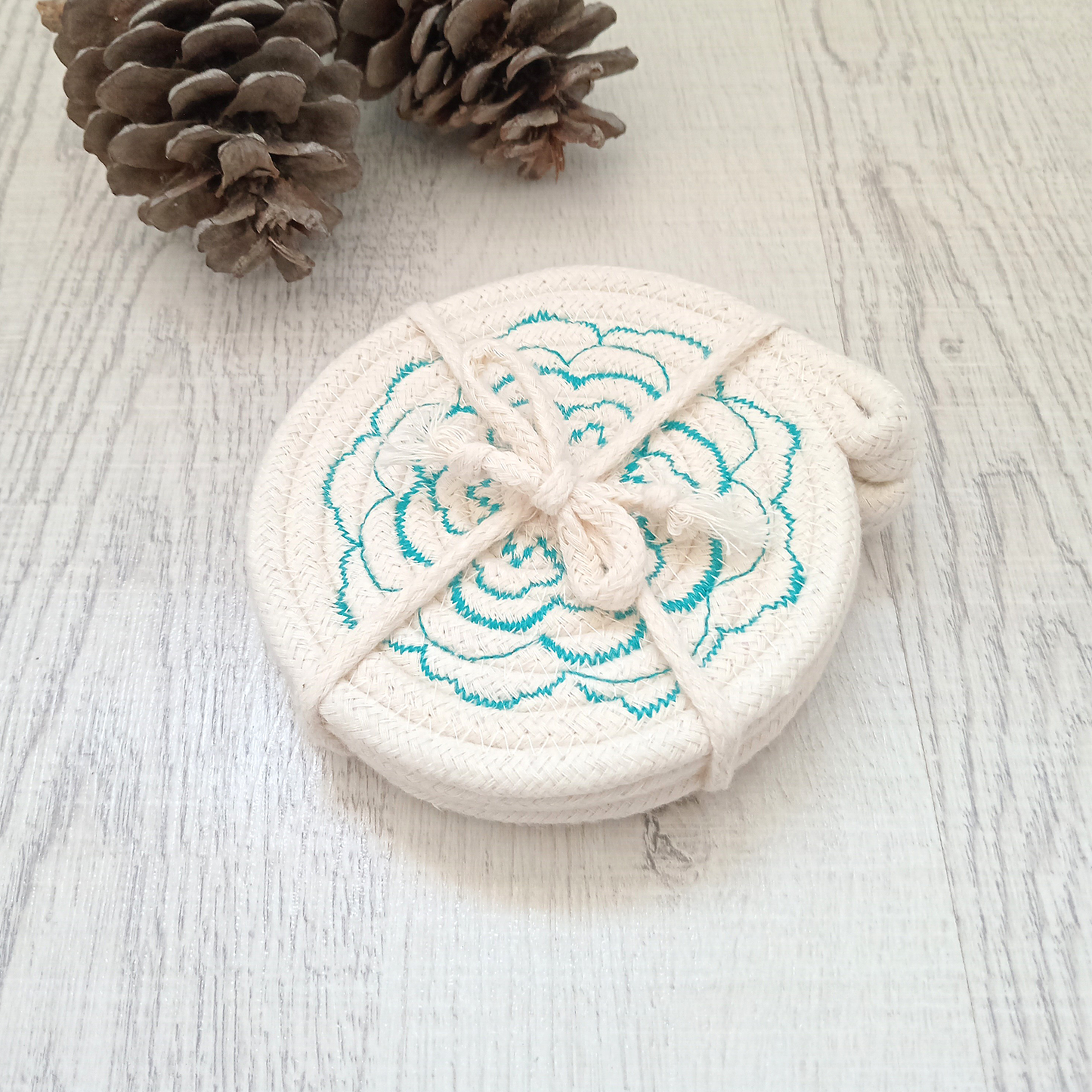 Floral Rope Coaster Set