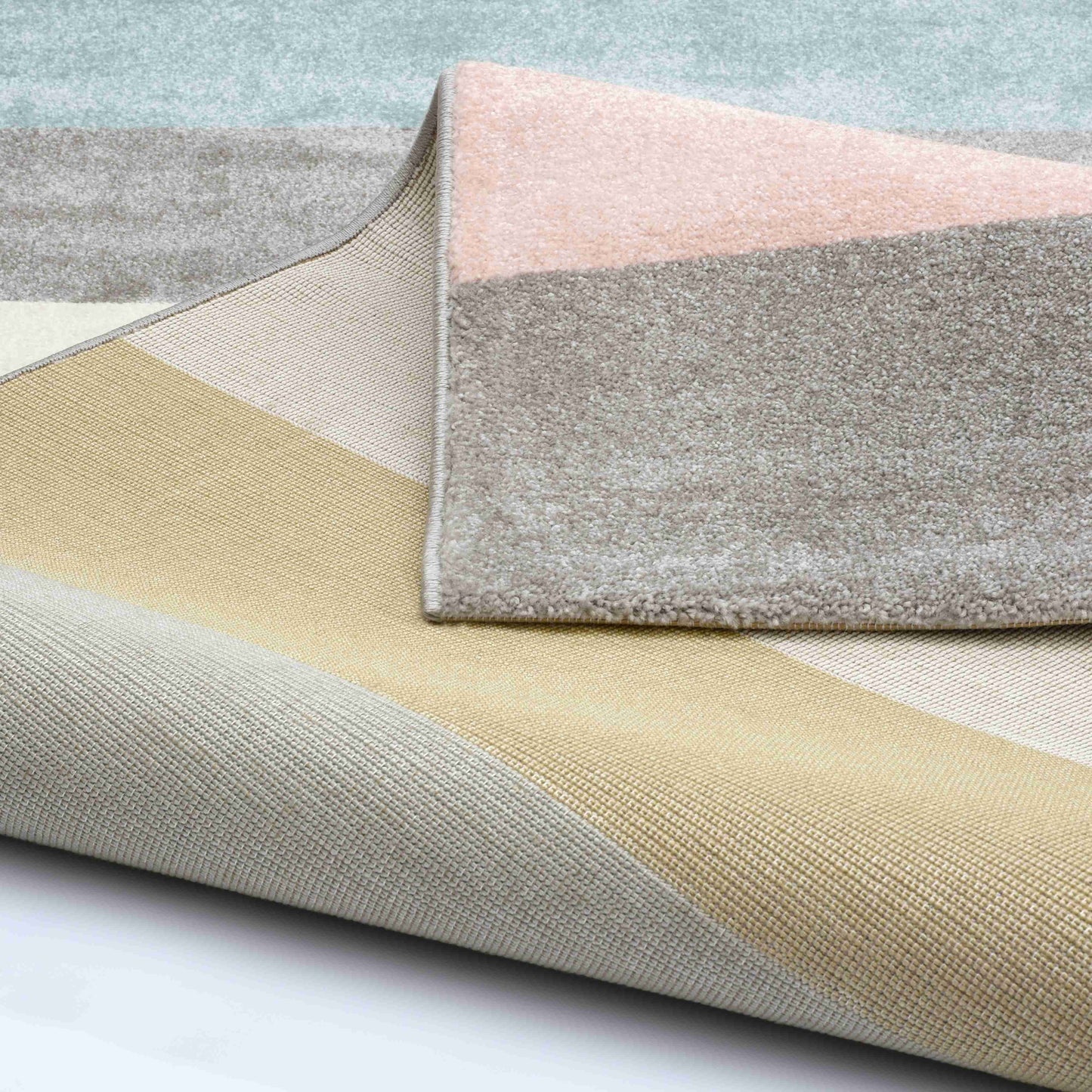 Pastel Stripes Rug - Front and Back View | Artistry Home