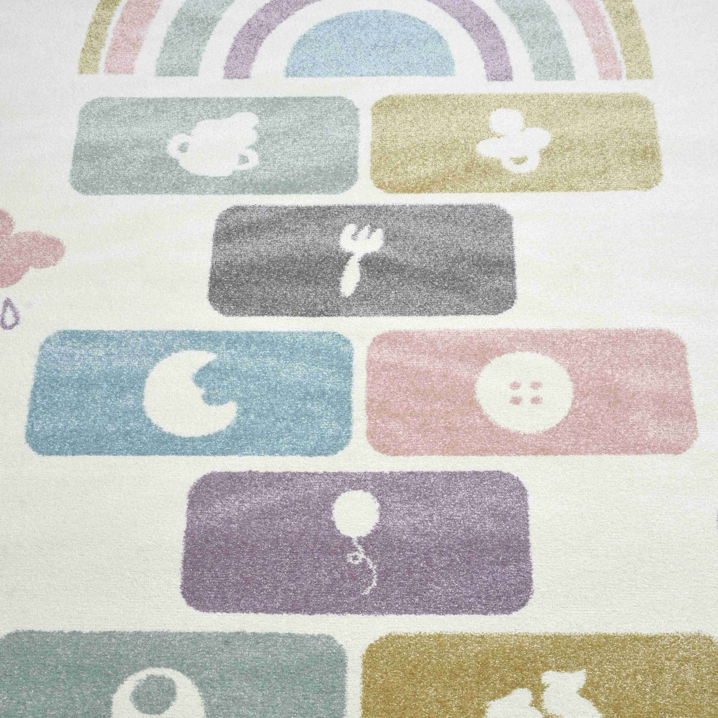 Pastel Hopscotch Rug - Detail View | Artistry Home