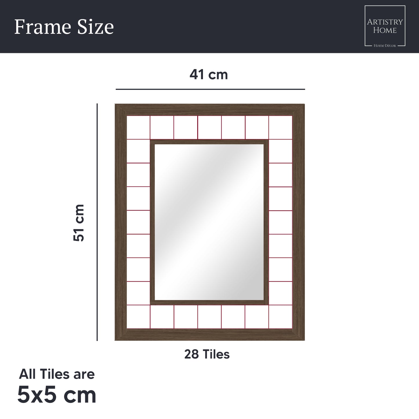 Mediterranean Mosaic Mirror 51X41 cm