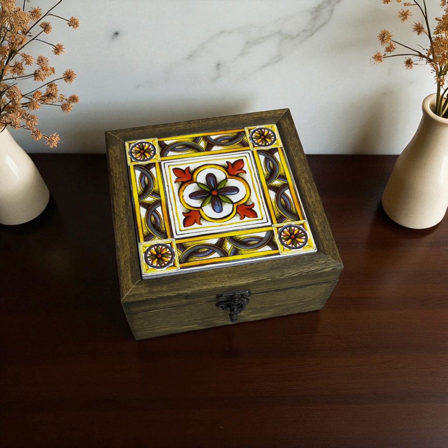Anatolian Floral Tile Box