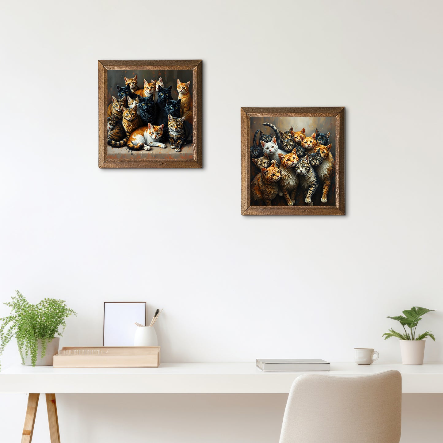 Gang Of Cats Duo Stone Wall Art - 2-Seater Sofa | Artistry Home