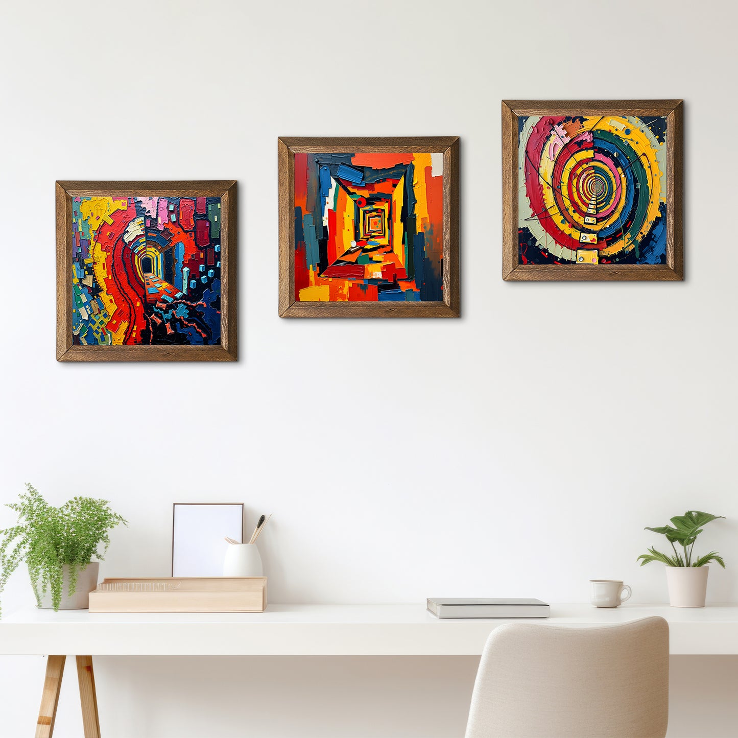 Modernism Trio Natural Stone Wall Art - Triple Set | Artistry Home