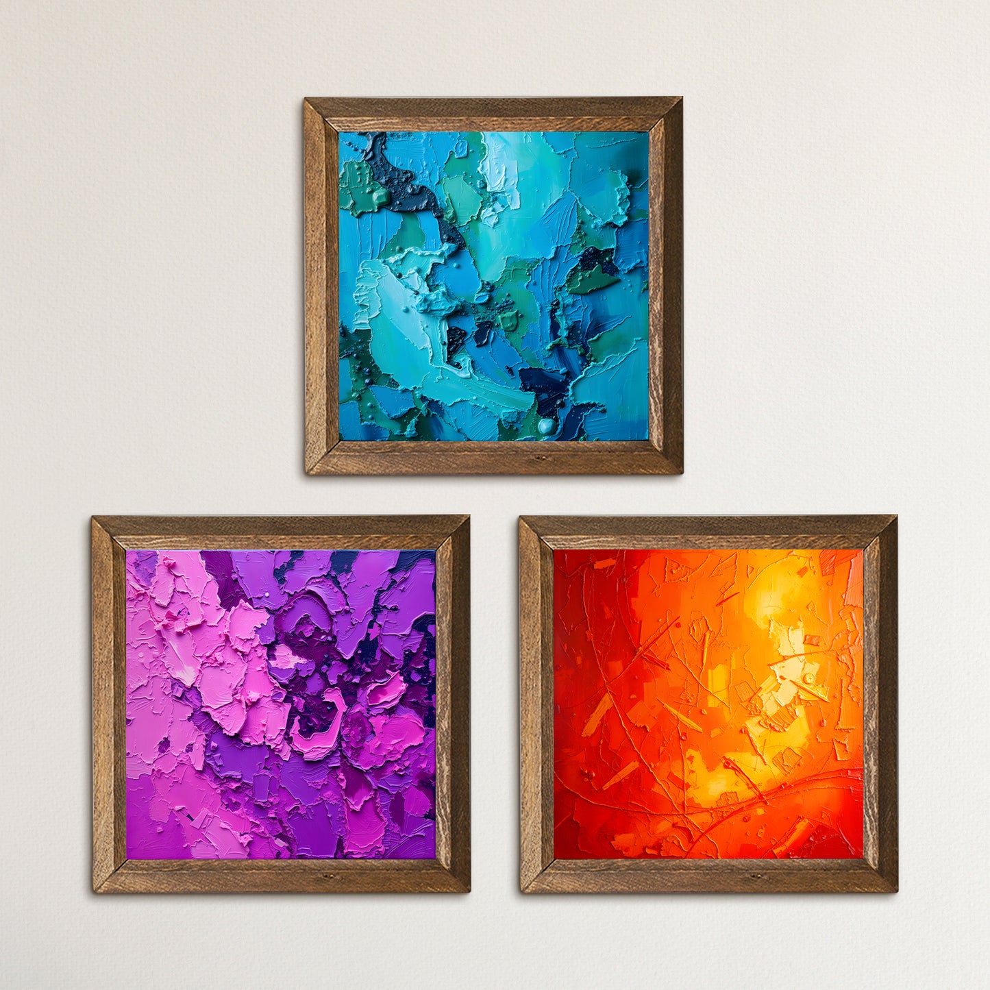 Symphony Of Colours Trio Stone Wall Art | Artistry Home