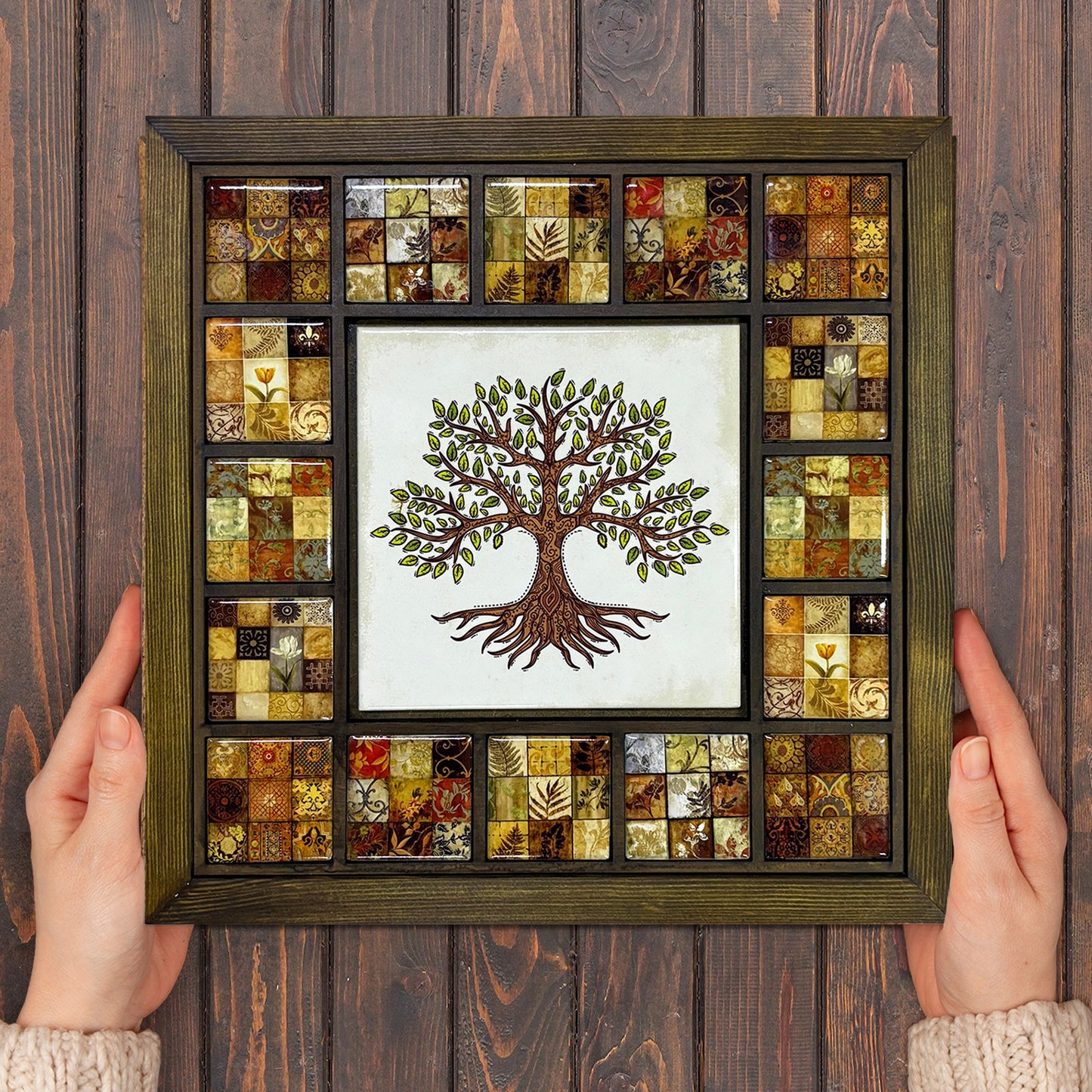 Rustic Tree of Life Mosaic