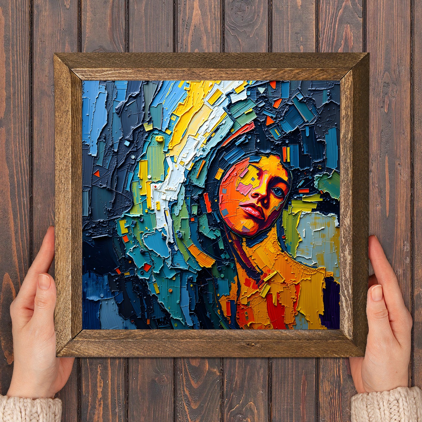 Overthinking Natural Stone Wall Art - Frame in Hand | Artistry Home