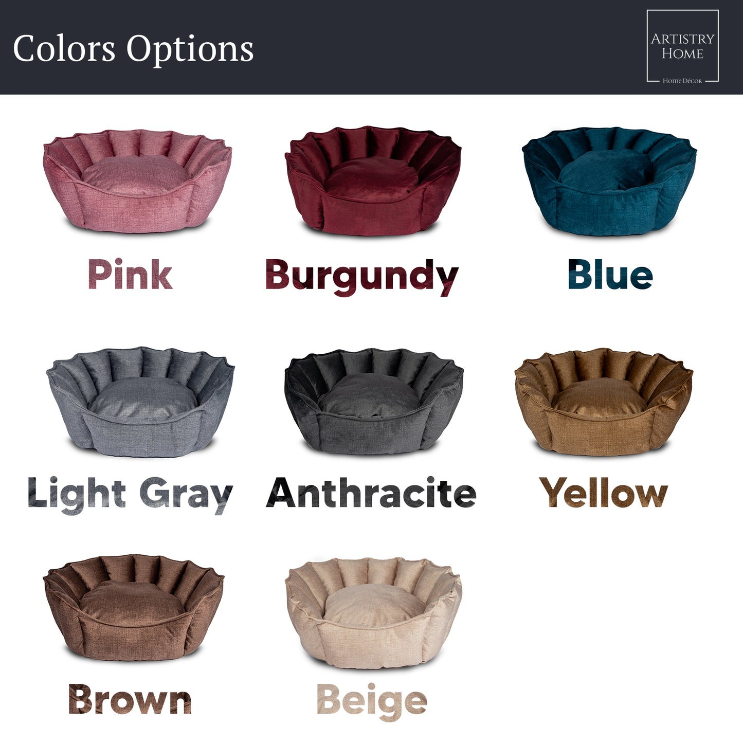 Oyster Pet Bed Brown