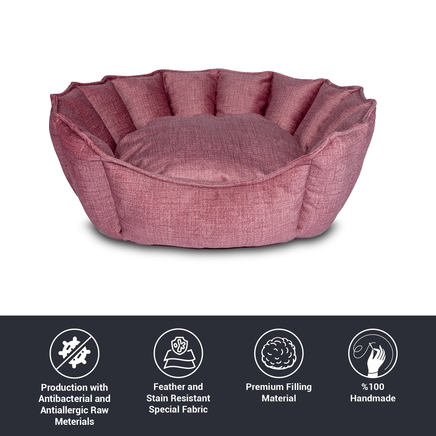Oyster Pet Bed Pink