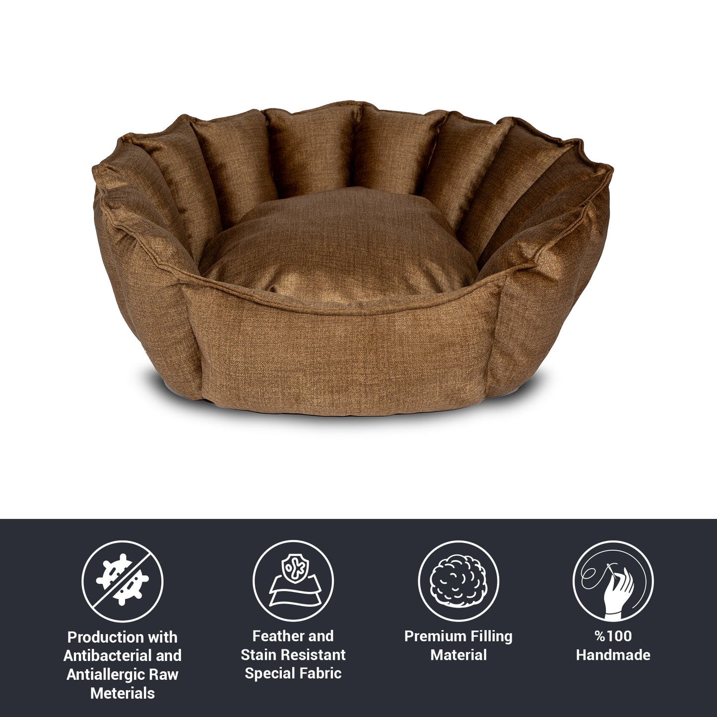 Oyster Pet Bed Bronze