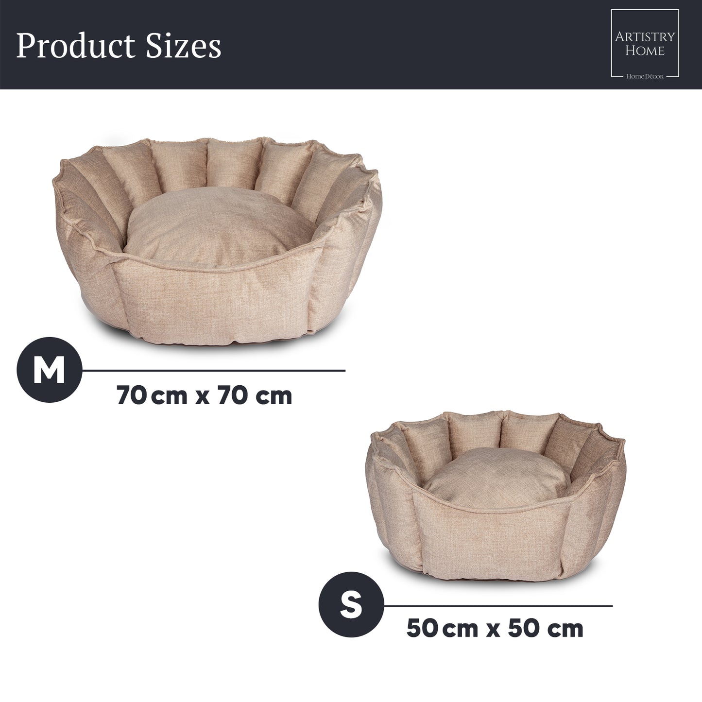 Oyster Pet Bed Beige