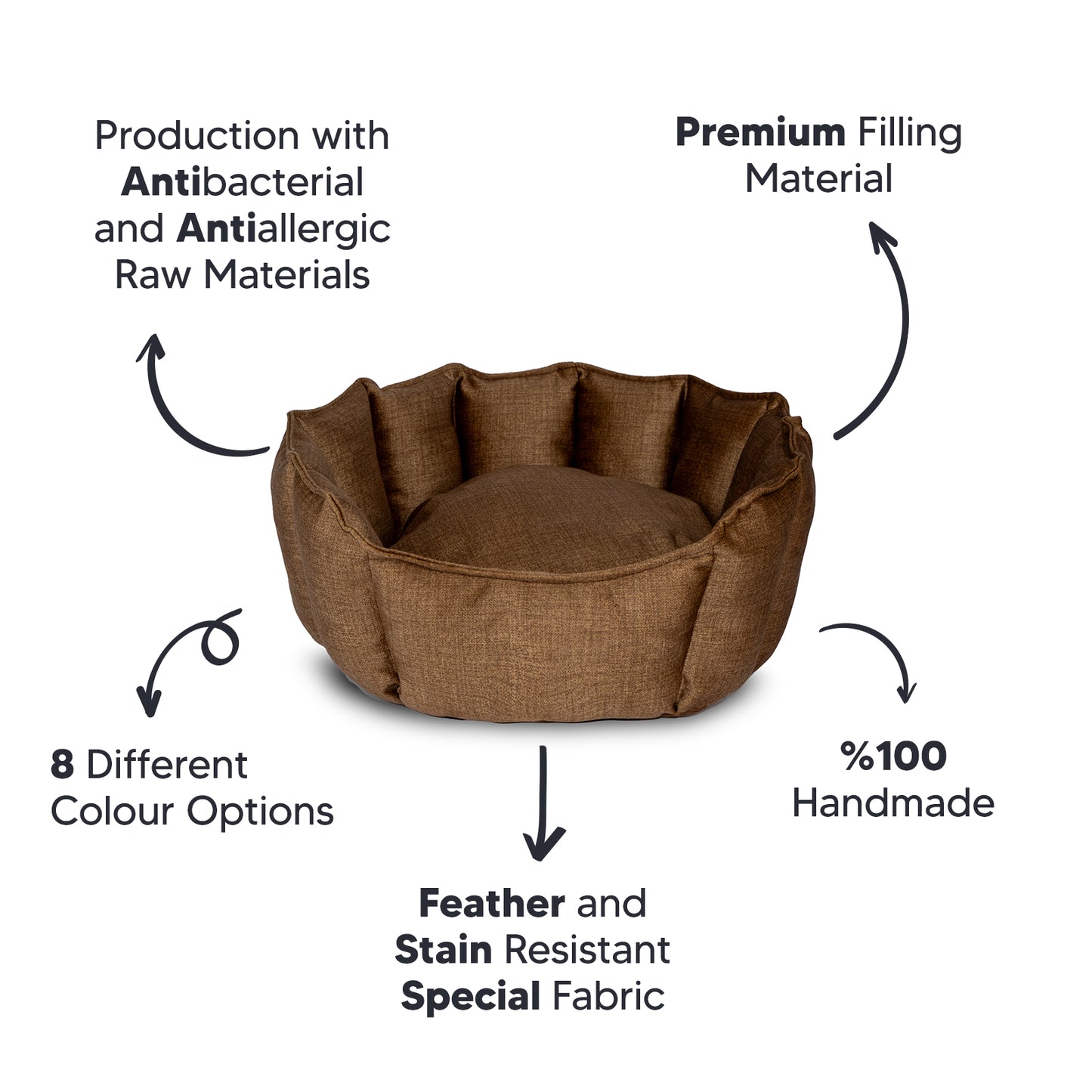 Oyster Pet Bed Beige