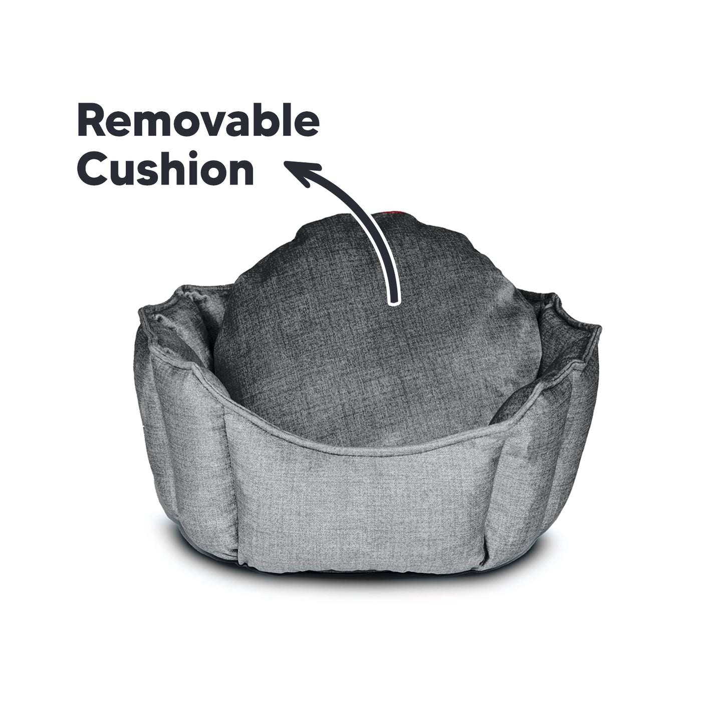 Oyster Pet Bed Light Grey