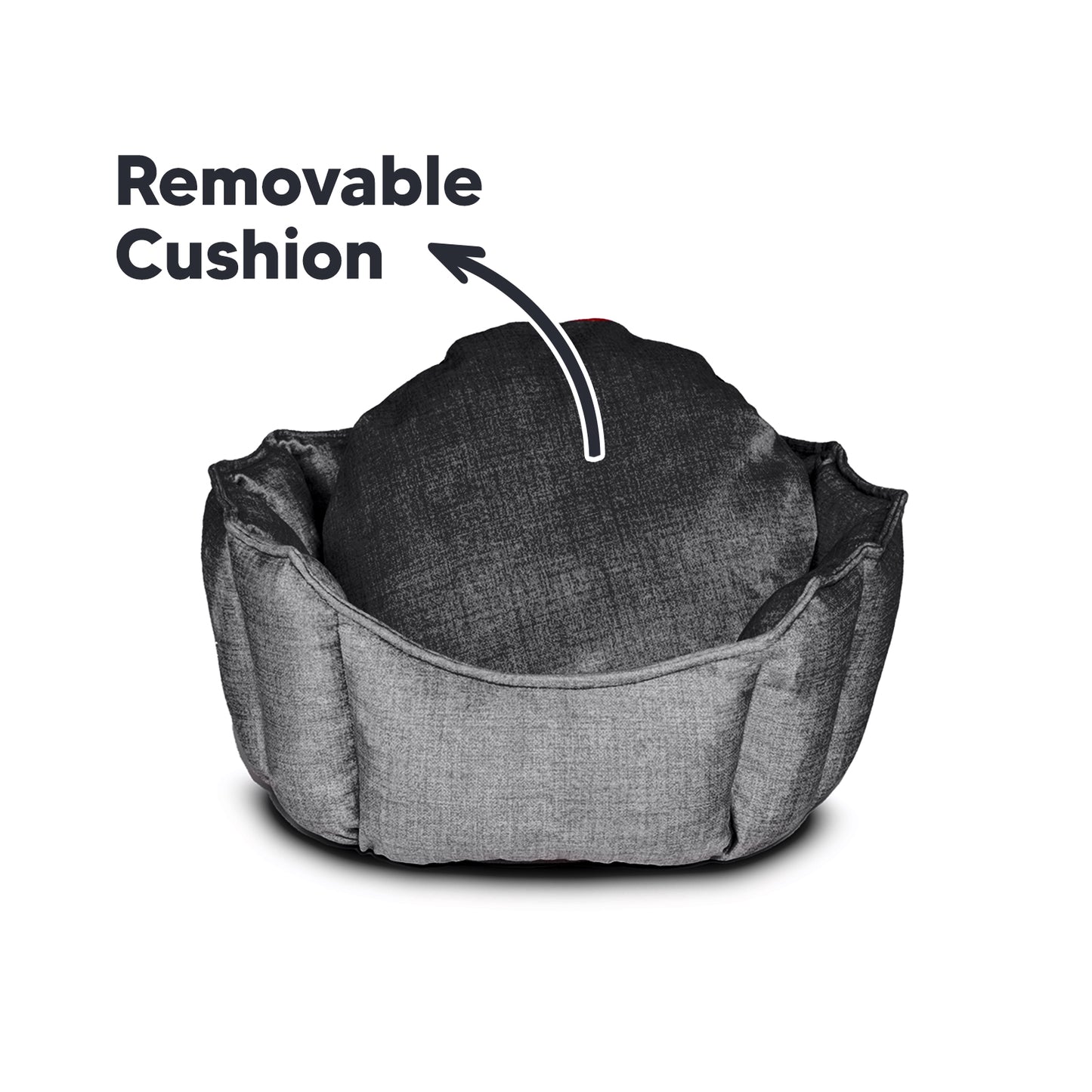 Oyster Pet Bed Anthracite