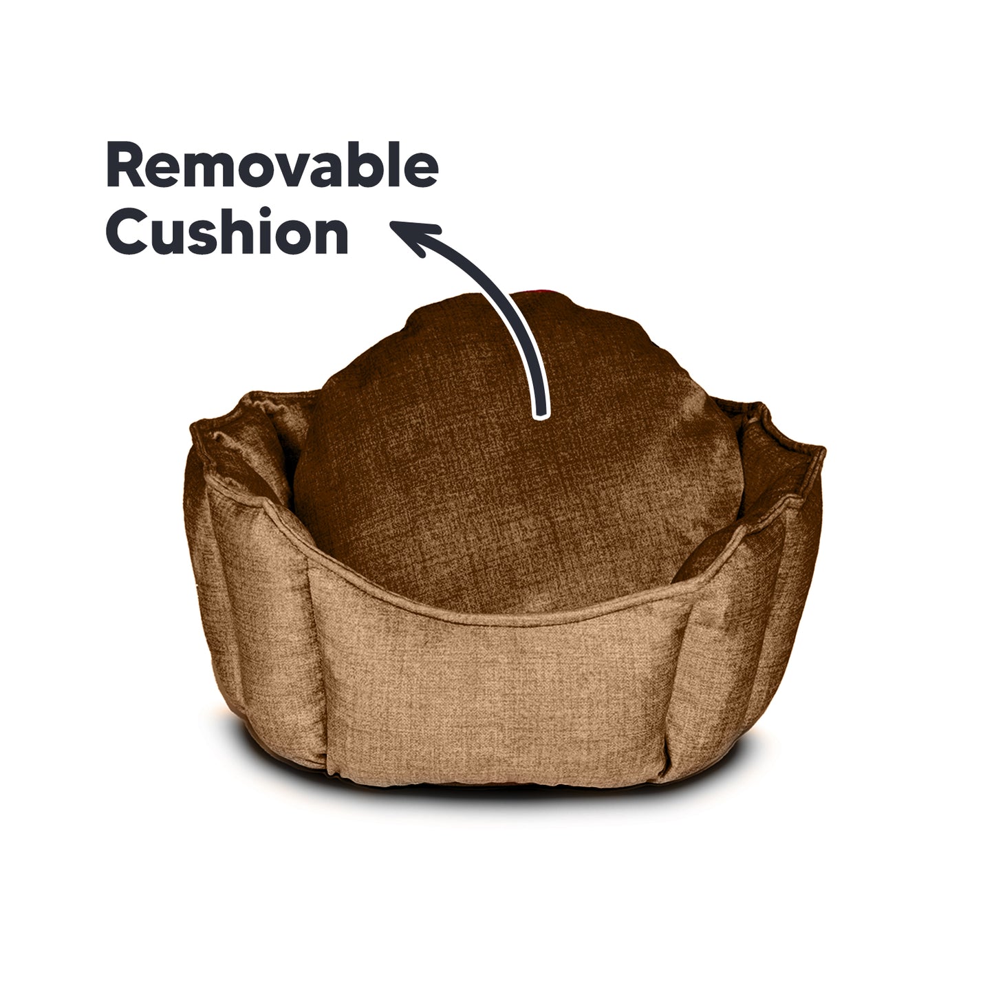 Oyster Pet Bed Bronze