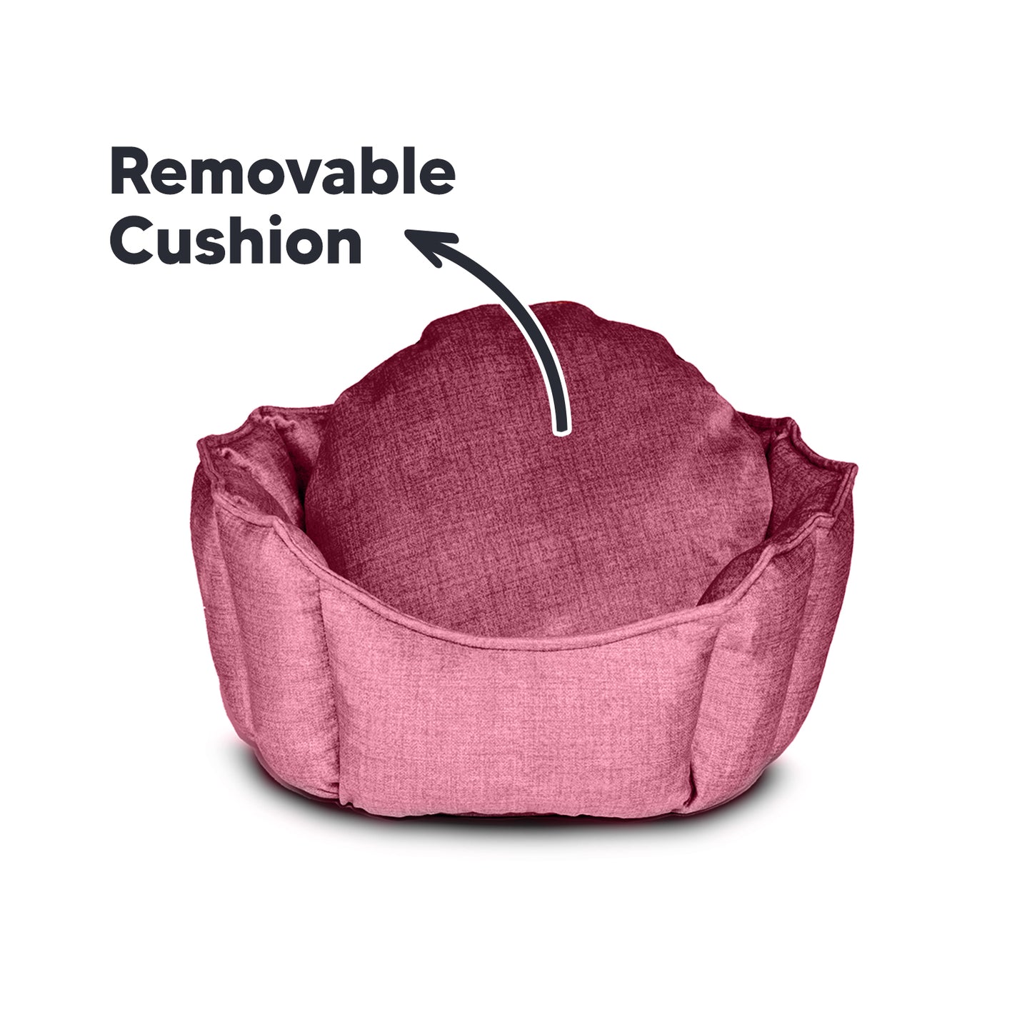 Oyster Pet Bed Pink