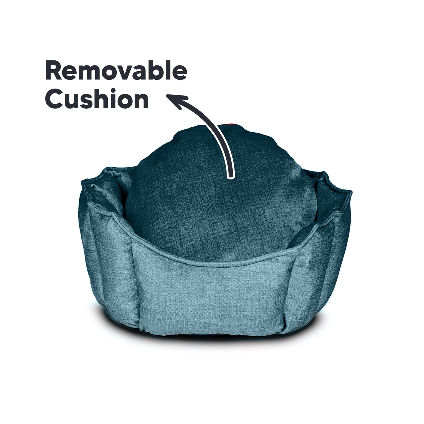 Oyster Pet Bed Blue