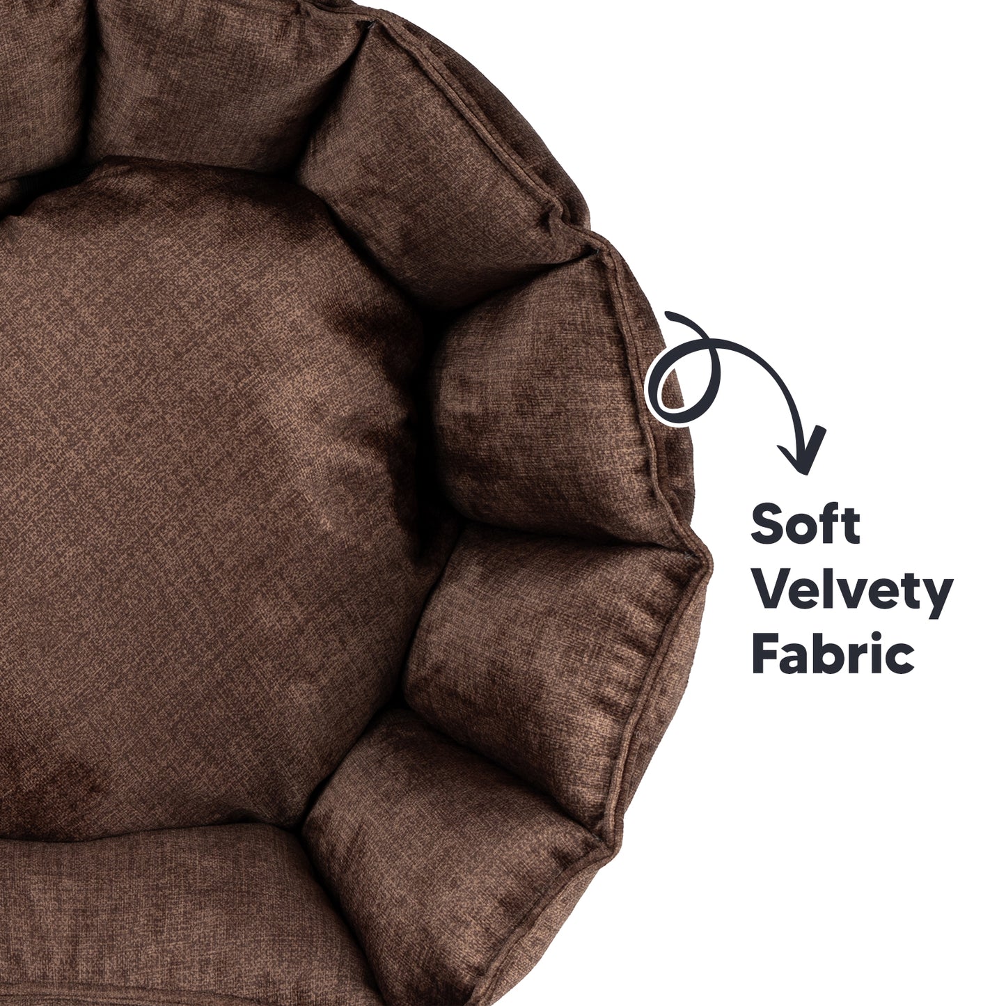 Oyster Pet Bed Brown
