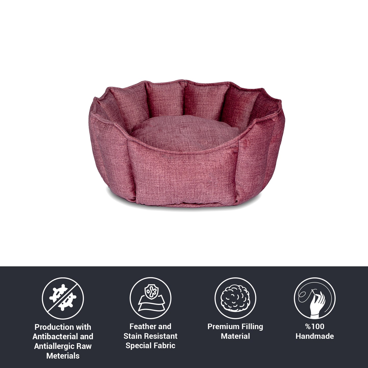 Oyster Pet Bed Pink