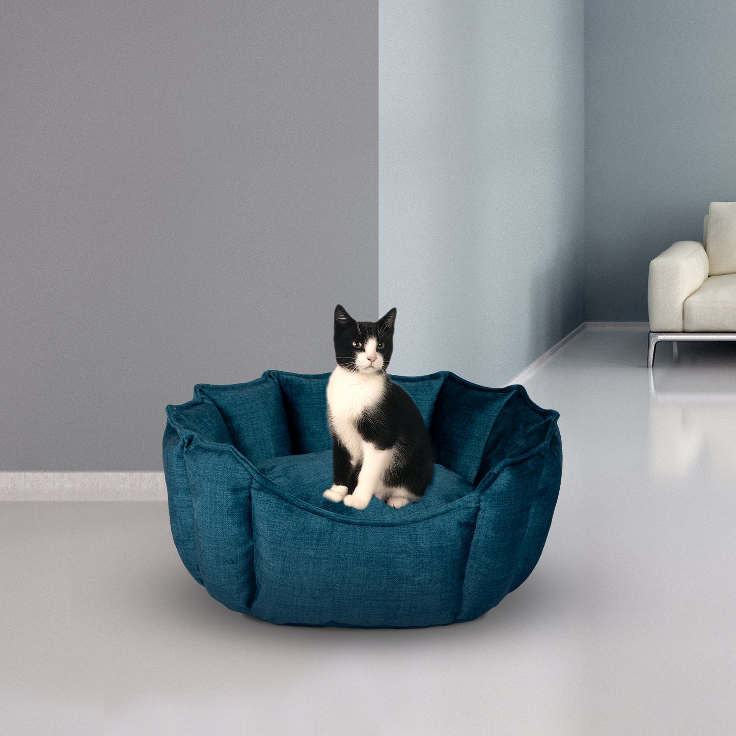Oyster Pet Bed Blue