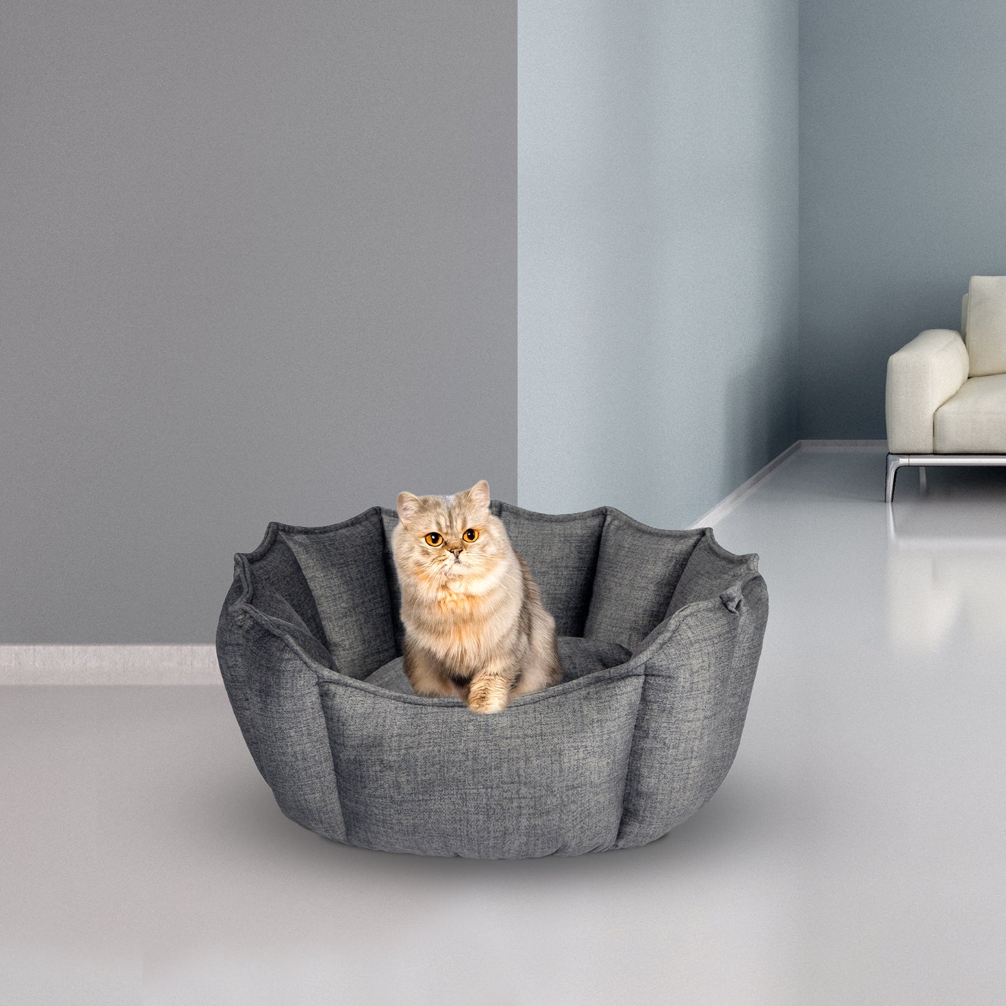 Oyster Pet Bed Light Grey
