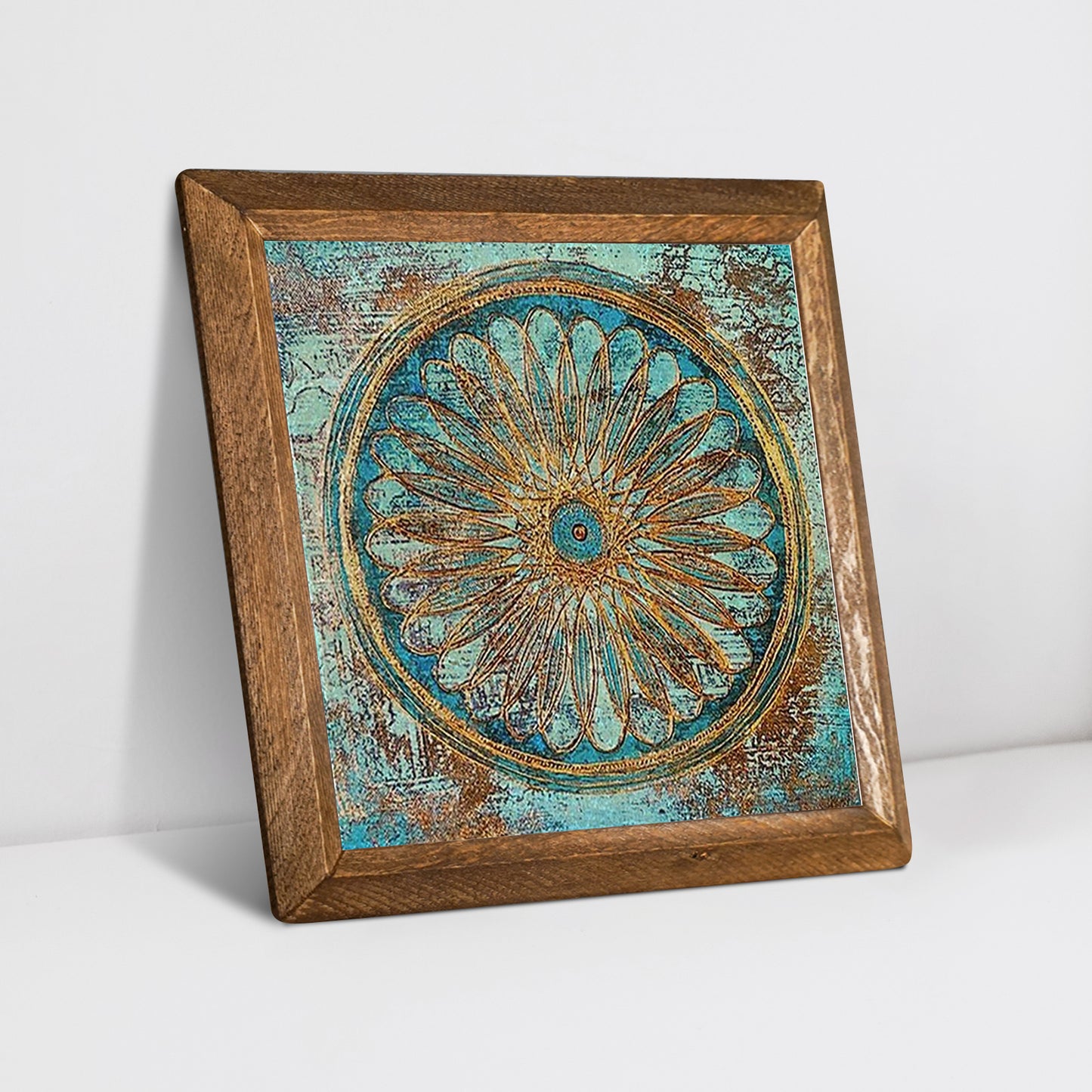 Flower Of Life Natural Stone Wall Art - Single Frame | Artistry Home