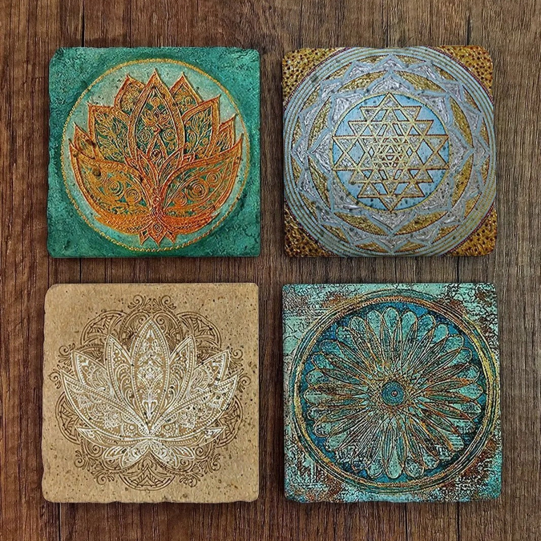 Set of 4 Lotus Harmony Coaster