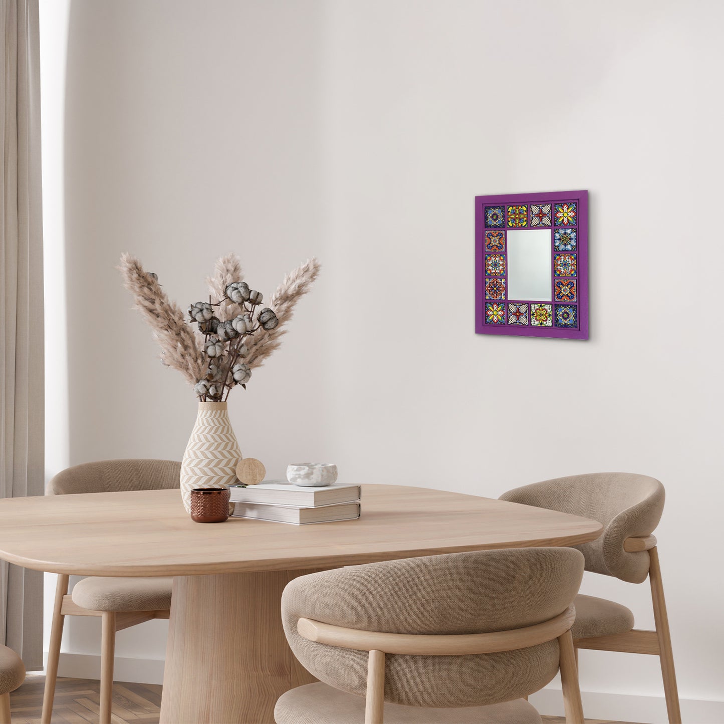 Mauve Mosaic Mirror 25 × 30 cm