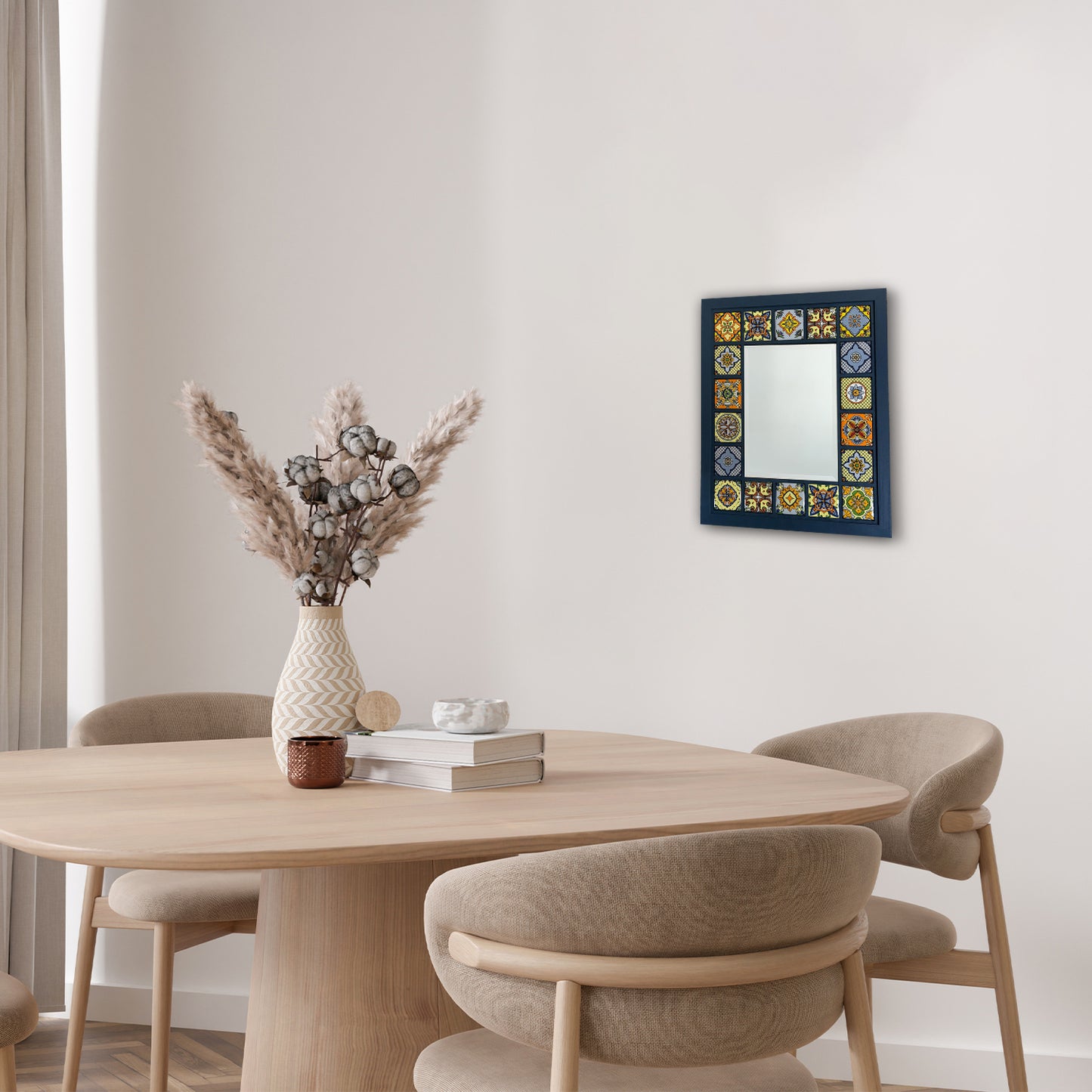 Azure Mosaic Mirror 30 × 35 cm