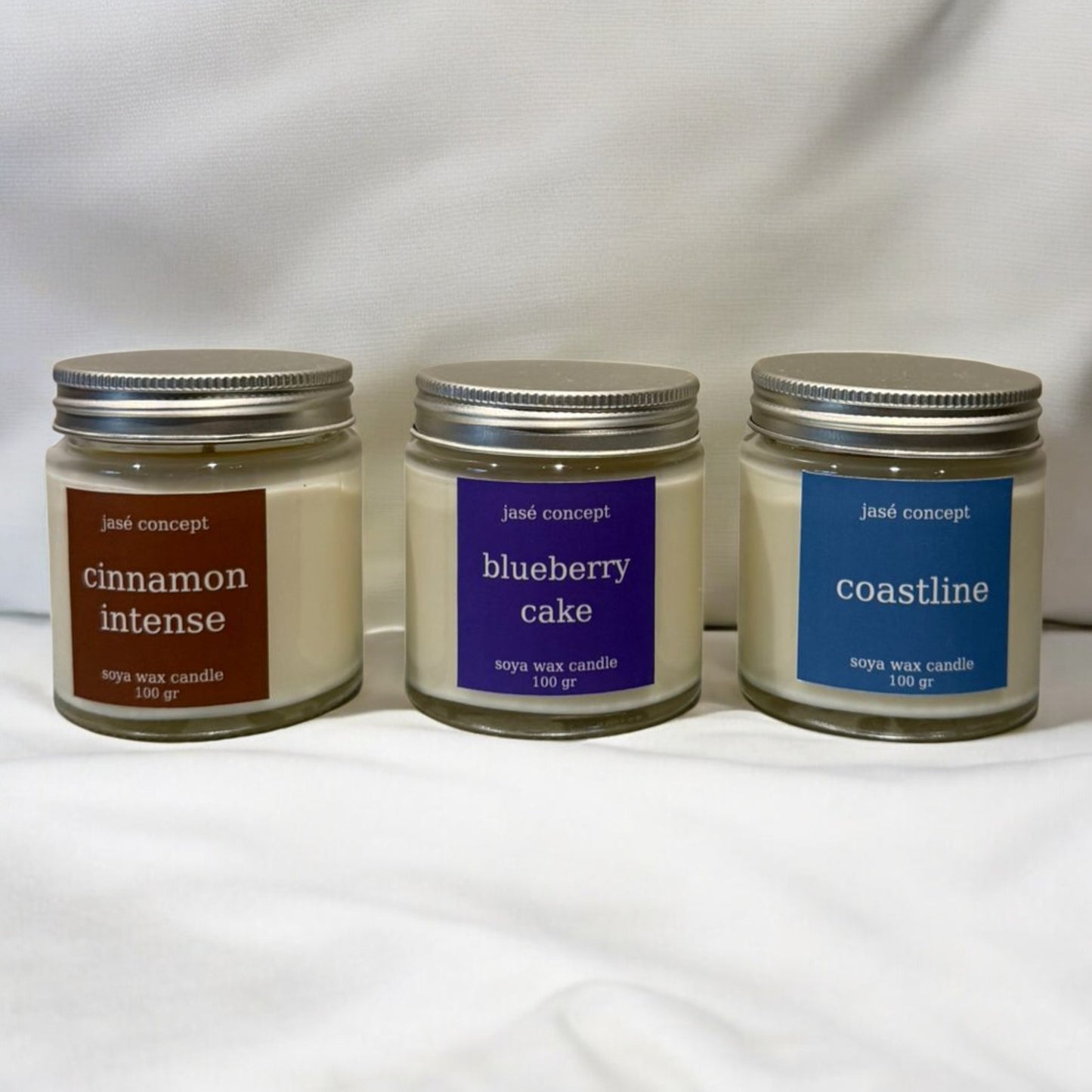 Secret Garden Soy Wax Candle Set - Blueberry, Cinnamon, Coastal
