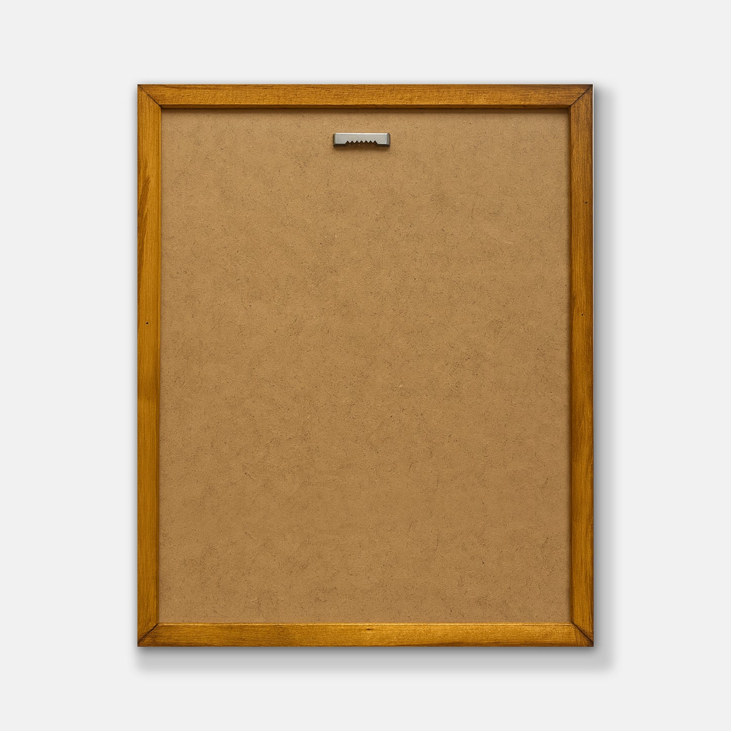 Wooden framed cork bulletin board on a white background