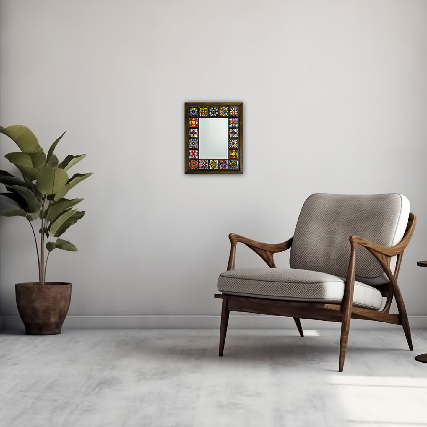 Colour Pop Mosaic Mirror 30 × 35 cm