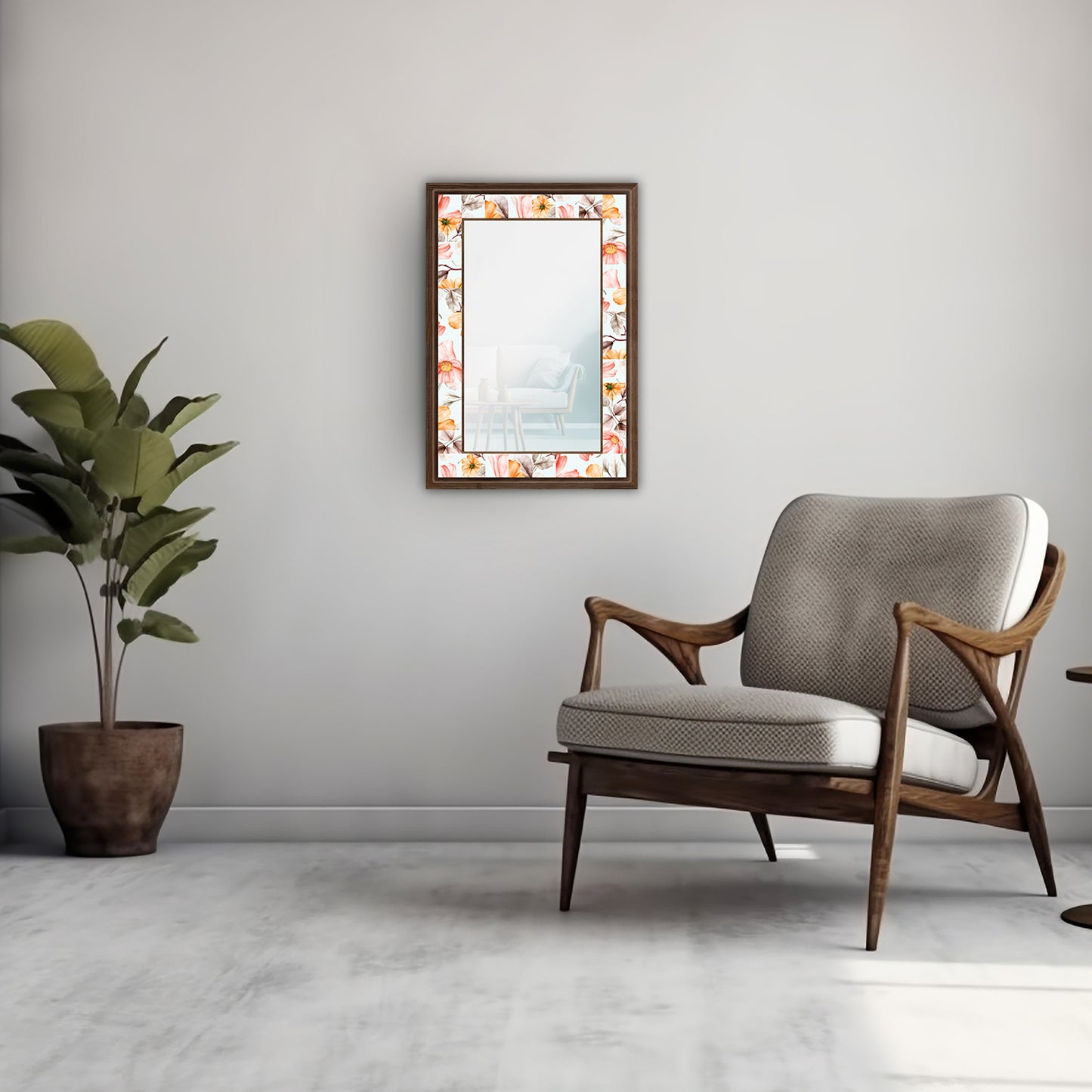 Floral Tempt Mirror with armchair | Artistry Home