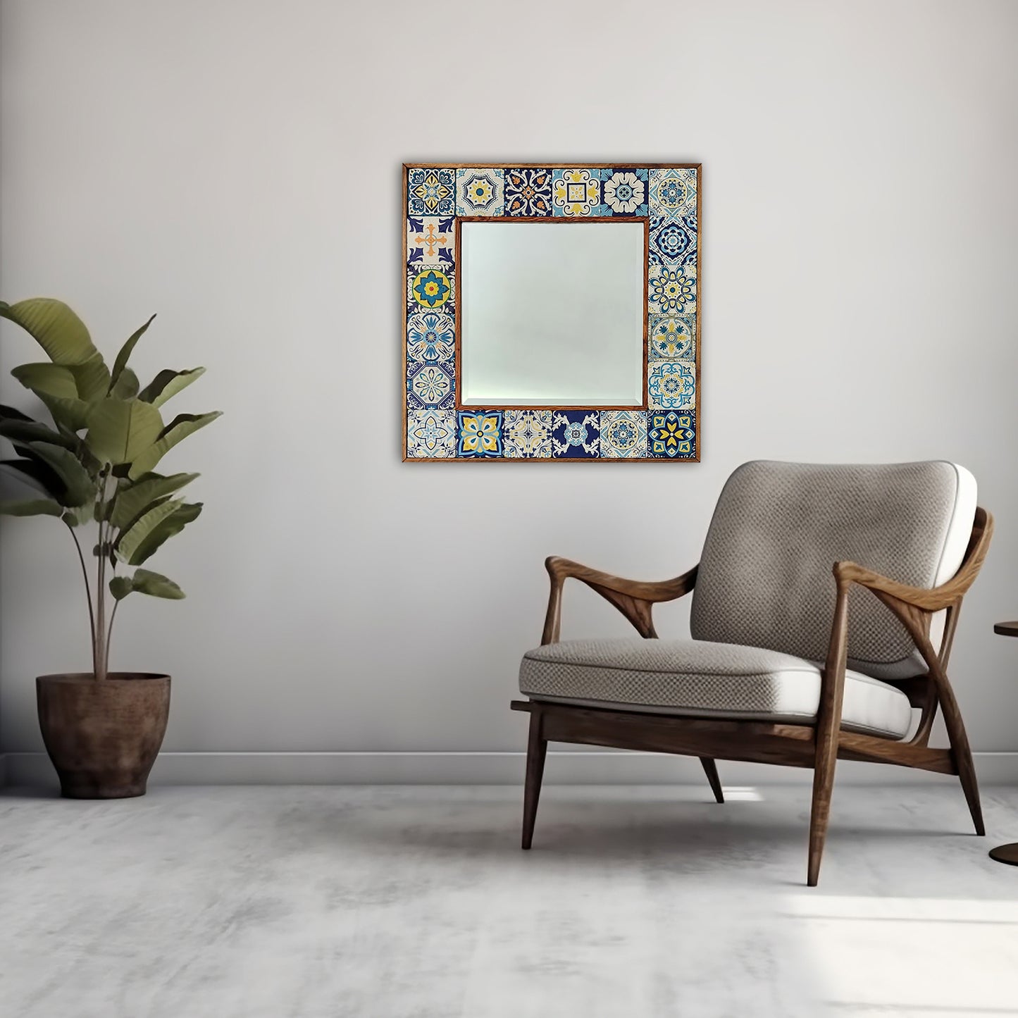 Aegean Tiles XL Mirror 62X62 cm