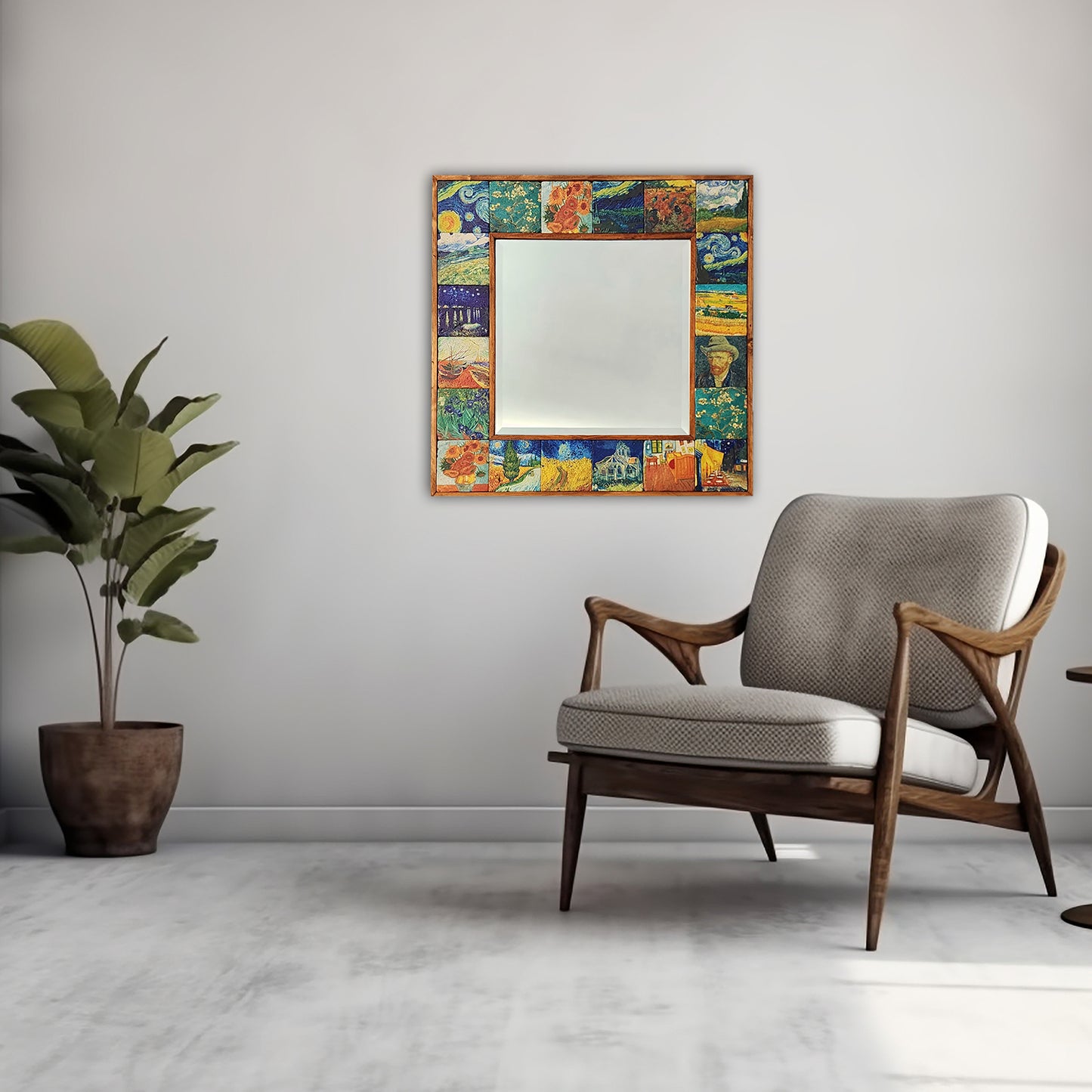 Van Gogh XL Mirror 62X62 cm